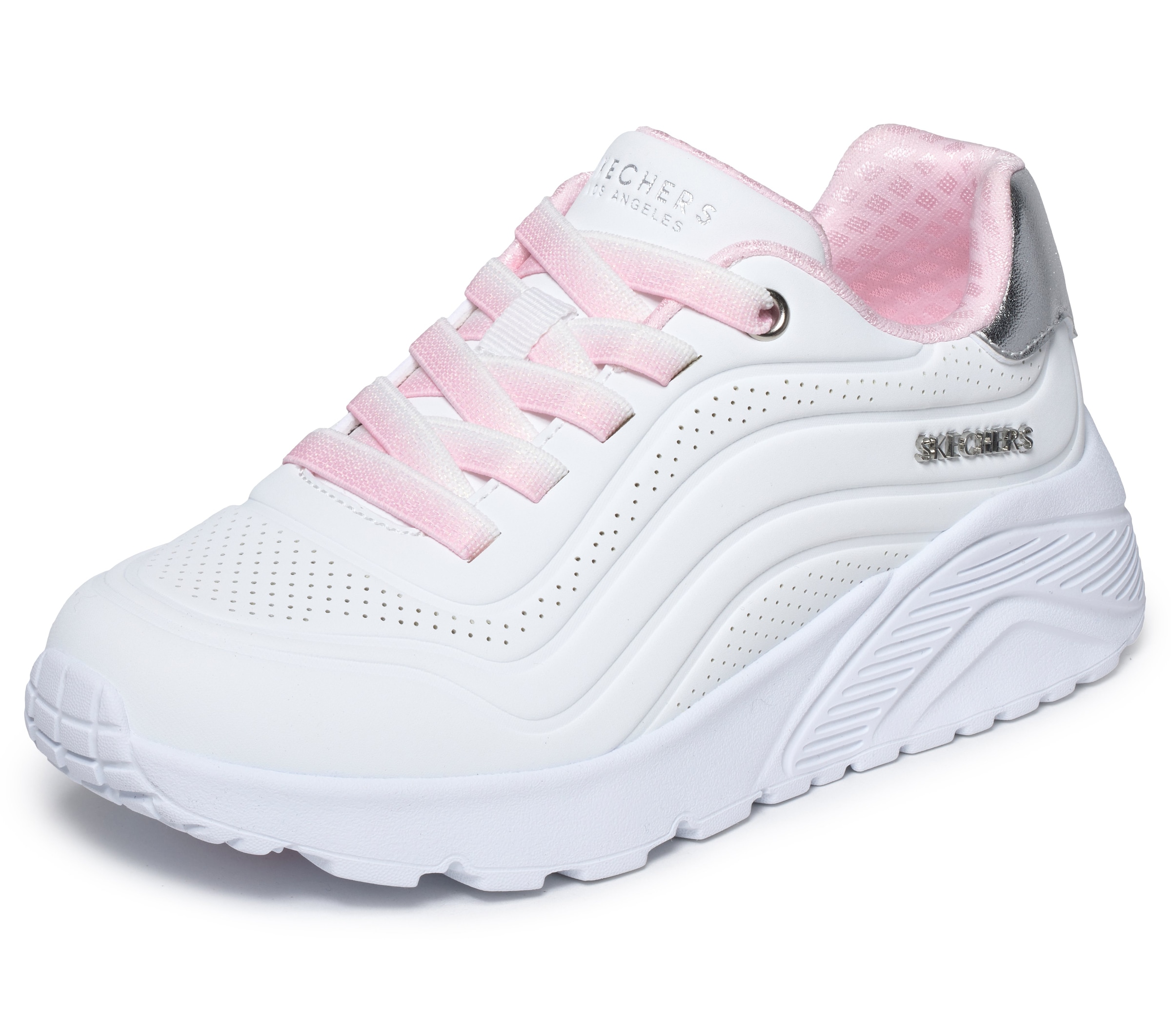Skechers Slip-On Sneaker "UNO LITE" Schnürschuh, Halbschuh, Keilabsatz, Grössenschablone zum Download