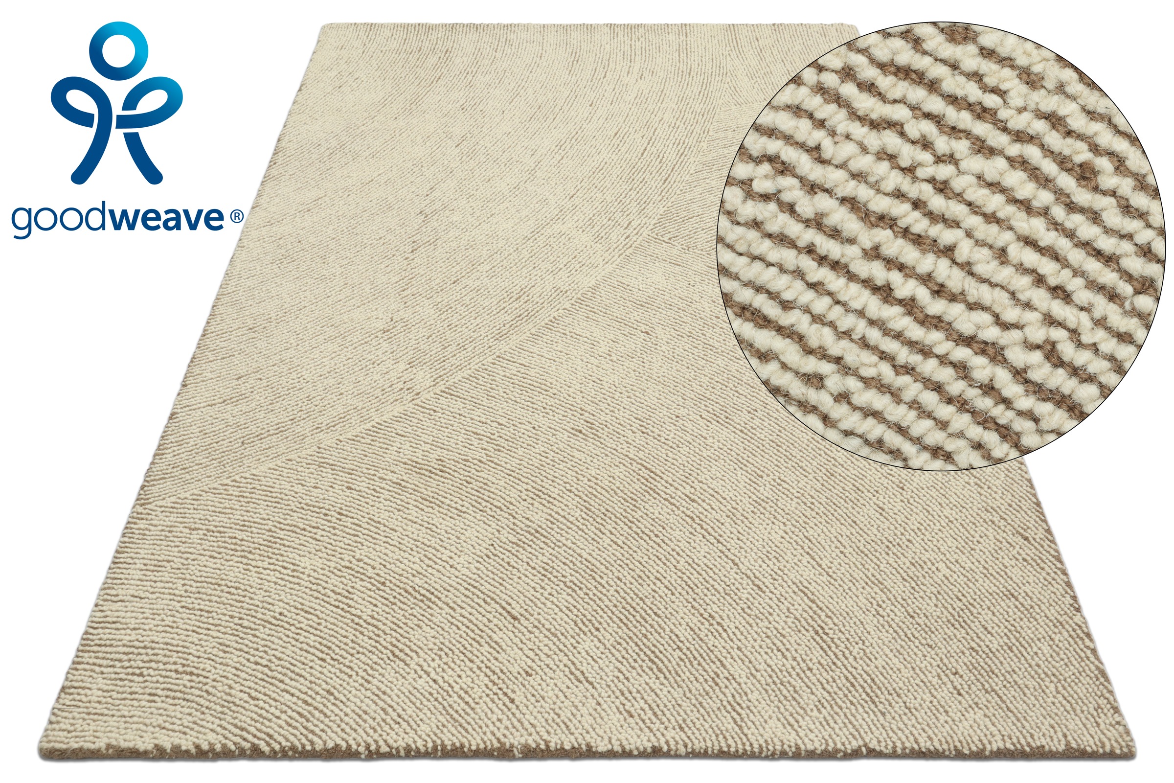 OTTO home Wollteppich »Liviaa, handgewebt, Wolle« rechteckig 18 mm Höhe Zen, Skandi, Hygge, Natur, Wohnzimmer, Schlafzimmer, Esszimmer