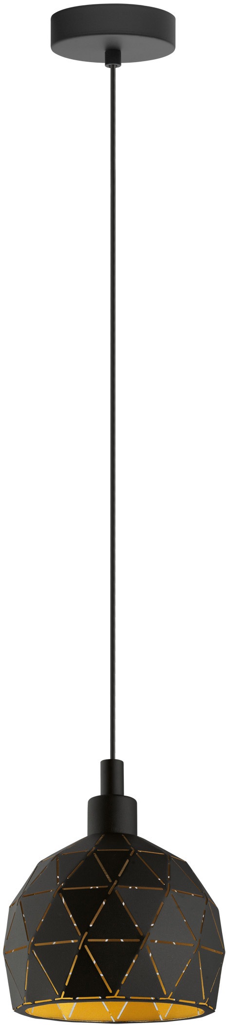 EGLO Hängeleuchte »ROCCAFORTE«, 1 flammig, Leuchtmittel E14 | ohne Leuchtmittel, Hängeleuchte, Esszimmer, H110 x Ø17 cm, 1X40W exkl.