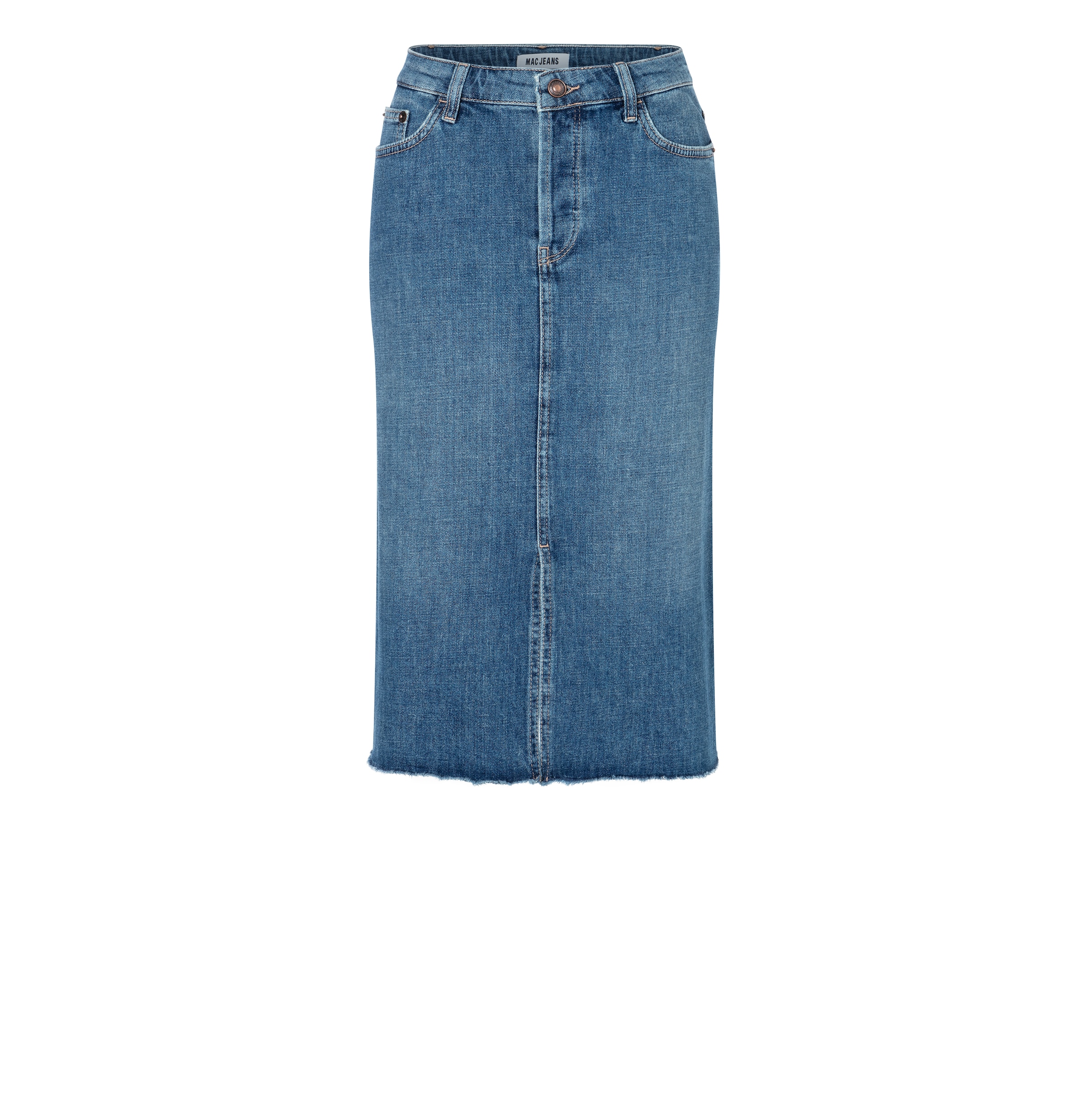 MAC Midirock »MIDI SKIRT fringe« im Five-Pocket Style