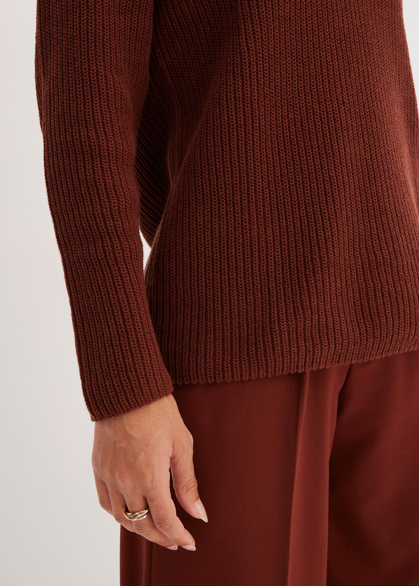 bonprix Strickpullover »Gerippter Pullover aus reiner Baumwolle«, Gerippter Pullover aus reiner Baumwolle
