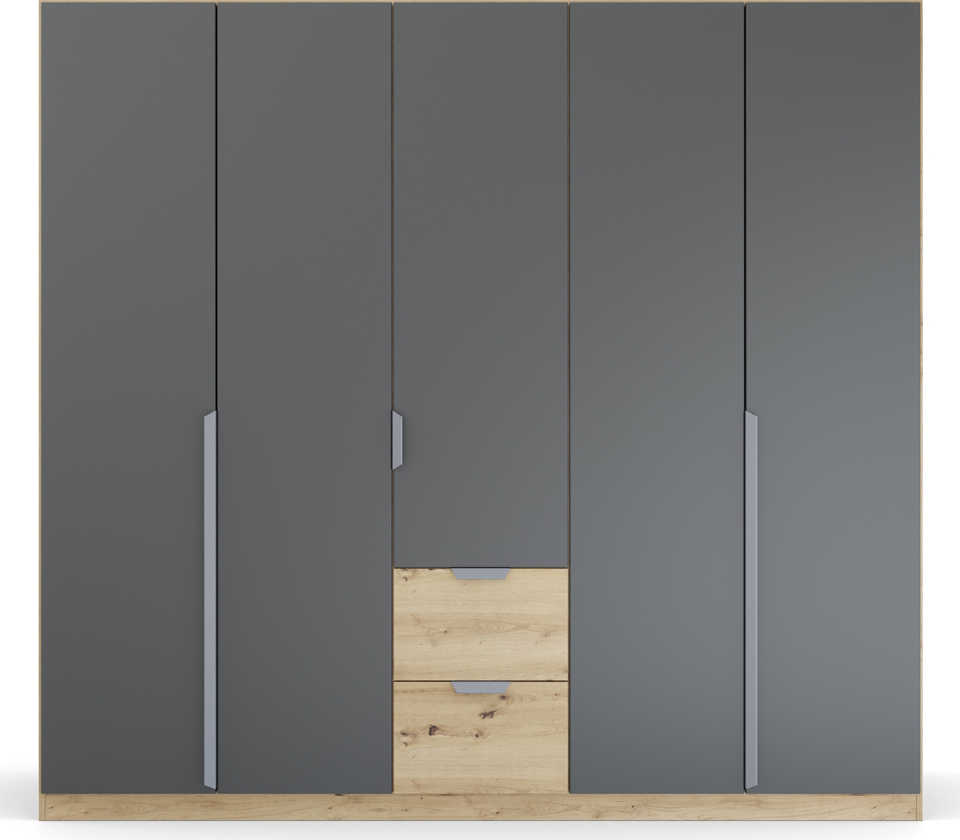 rauch Drehtürenschrank »Dark&Wood by Quadra Spin«, im Industrial Style mit Metallgriffstangen