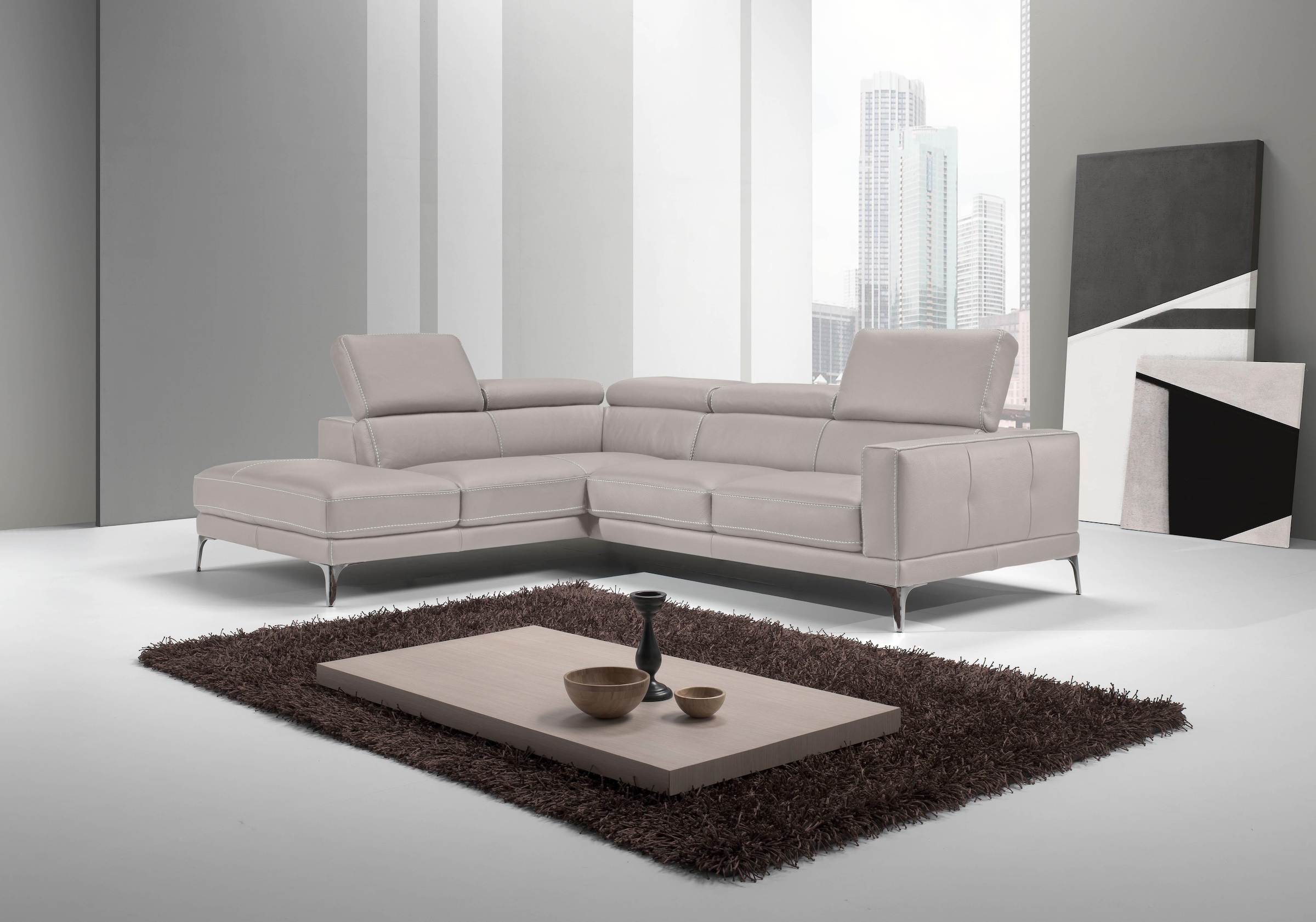 Egoitaliano Ecksofa "Claudie, Designsofa mit extrakomfortablem Sitzkomfort, L-Form" Inkl. Kopfteilverstellung, L-Form