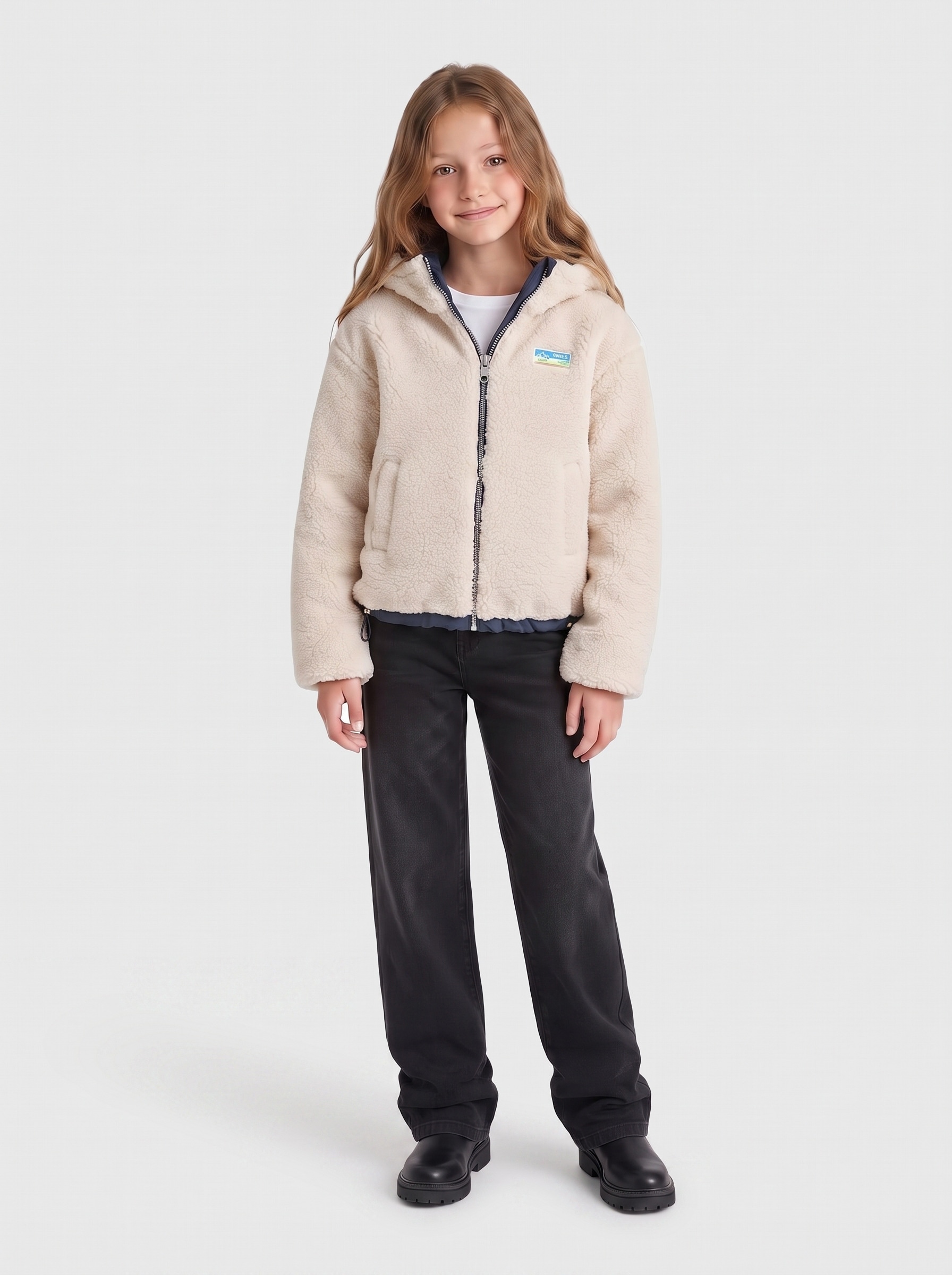 KIDS ONLY Wendejacke »KOGMARIA REVERSIBLE PUFFER JACKET OTW« mit Kapuze als Plüschjacke oder Steppjacke tragbar
