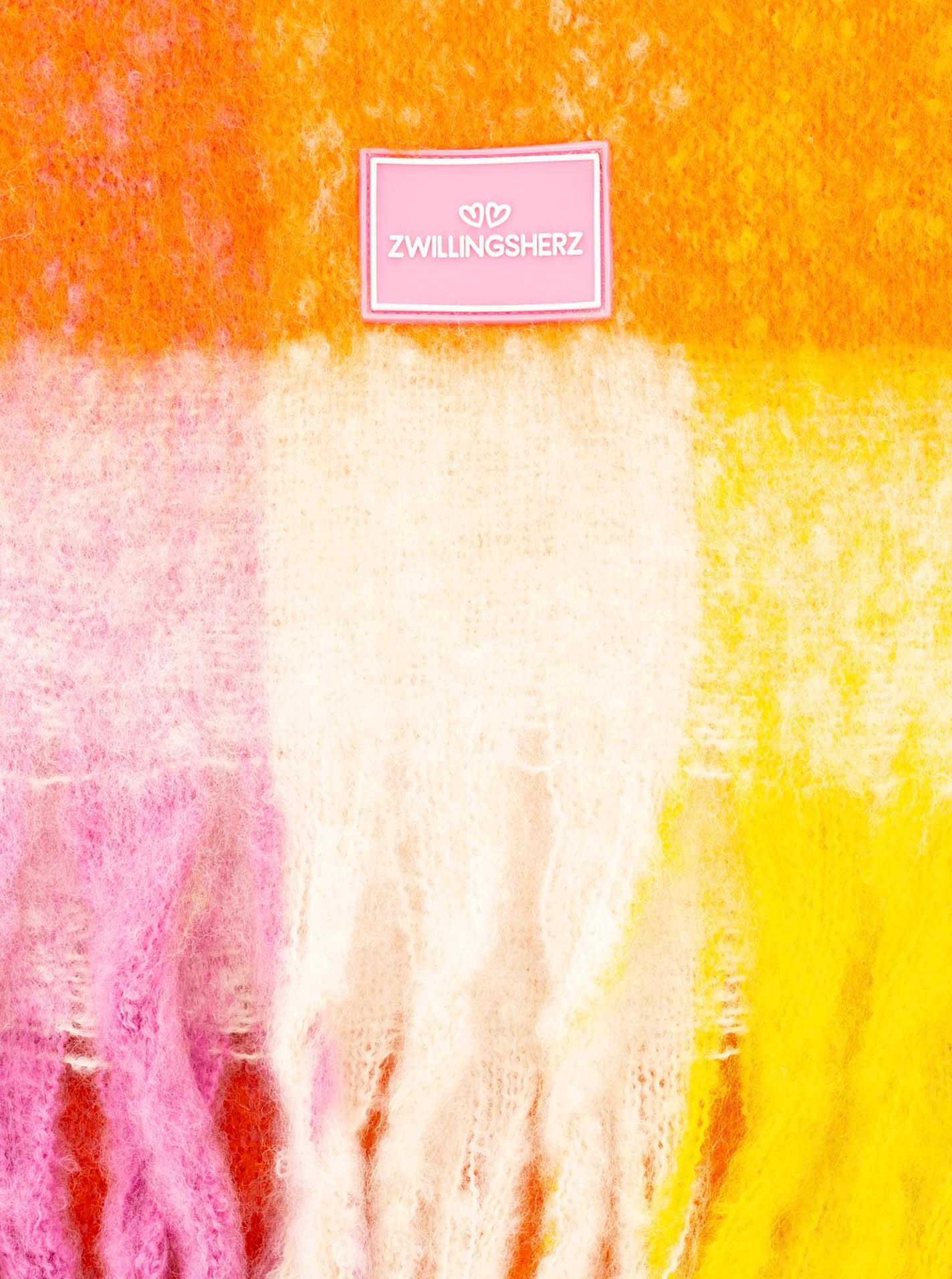 Thumbnail - Zwillingsherz Modeschal ""Big Karo"" großes Karo-Muster, Fransen, in frischen Farben