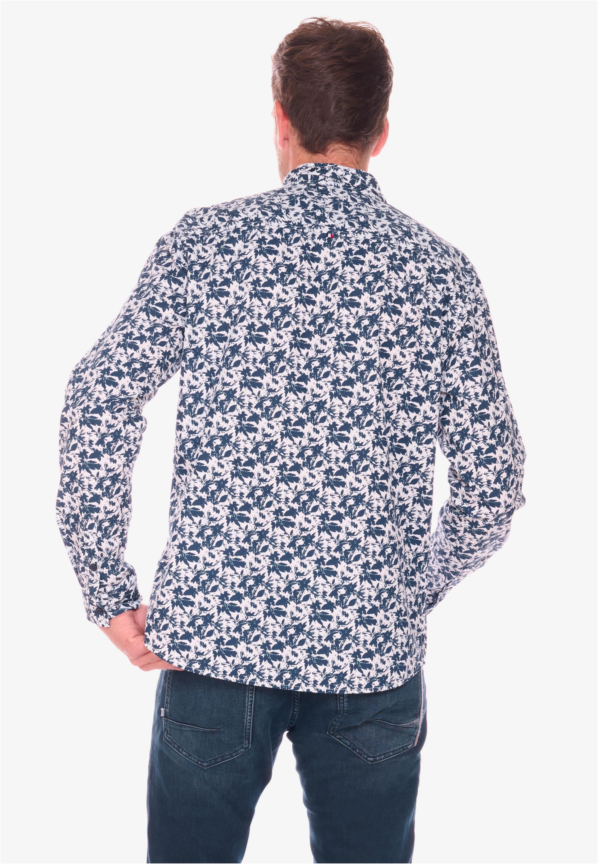 Le Temps Des Cerises Langarmhemd »JUNA«, mit stylischem Allover-Muster