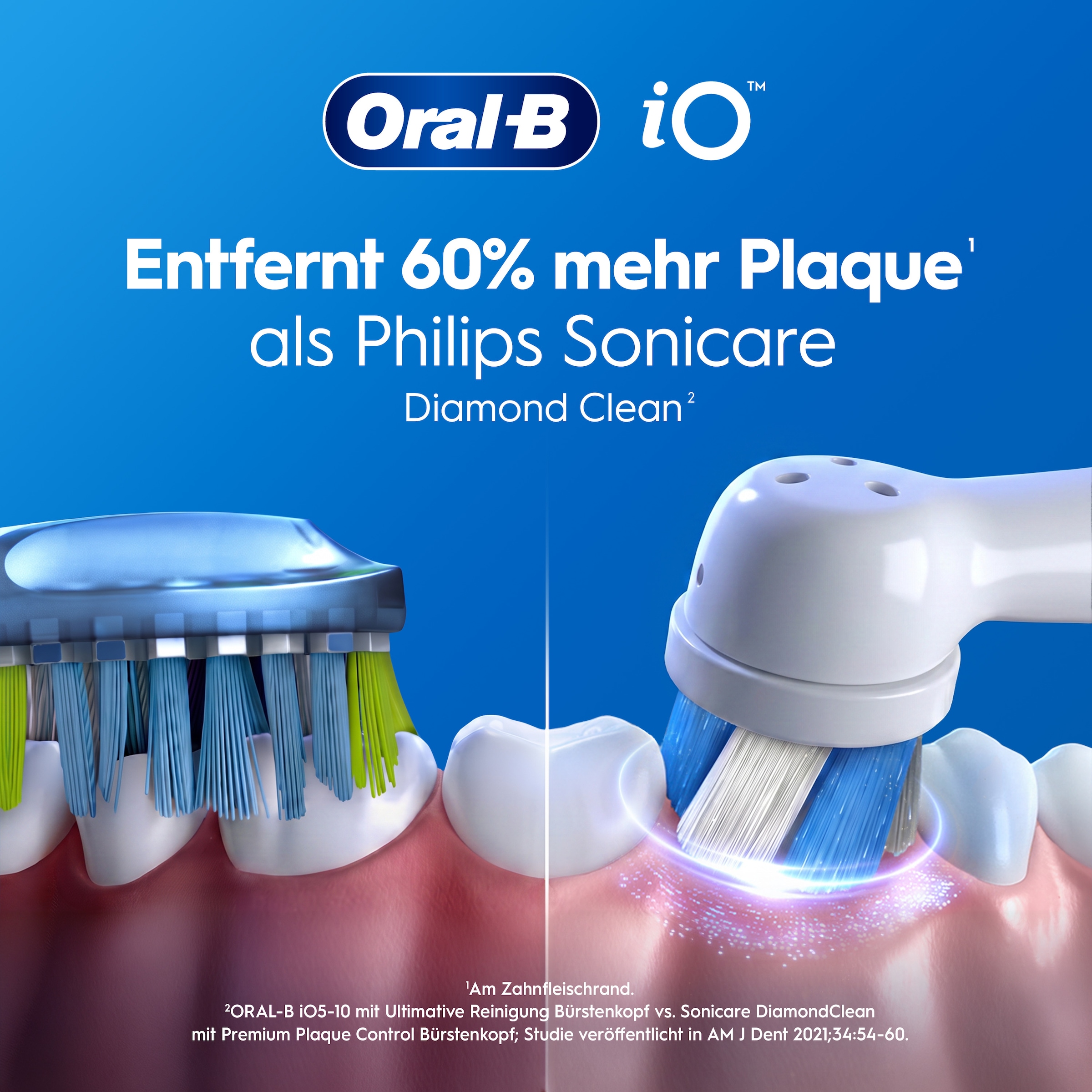 Oral-B Elektrische Zahnbürste »iO Series 2« 1 Stk. Aufsteckbürsten für die sanfte Reinigung,  Reise-Etui