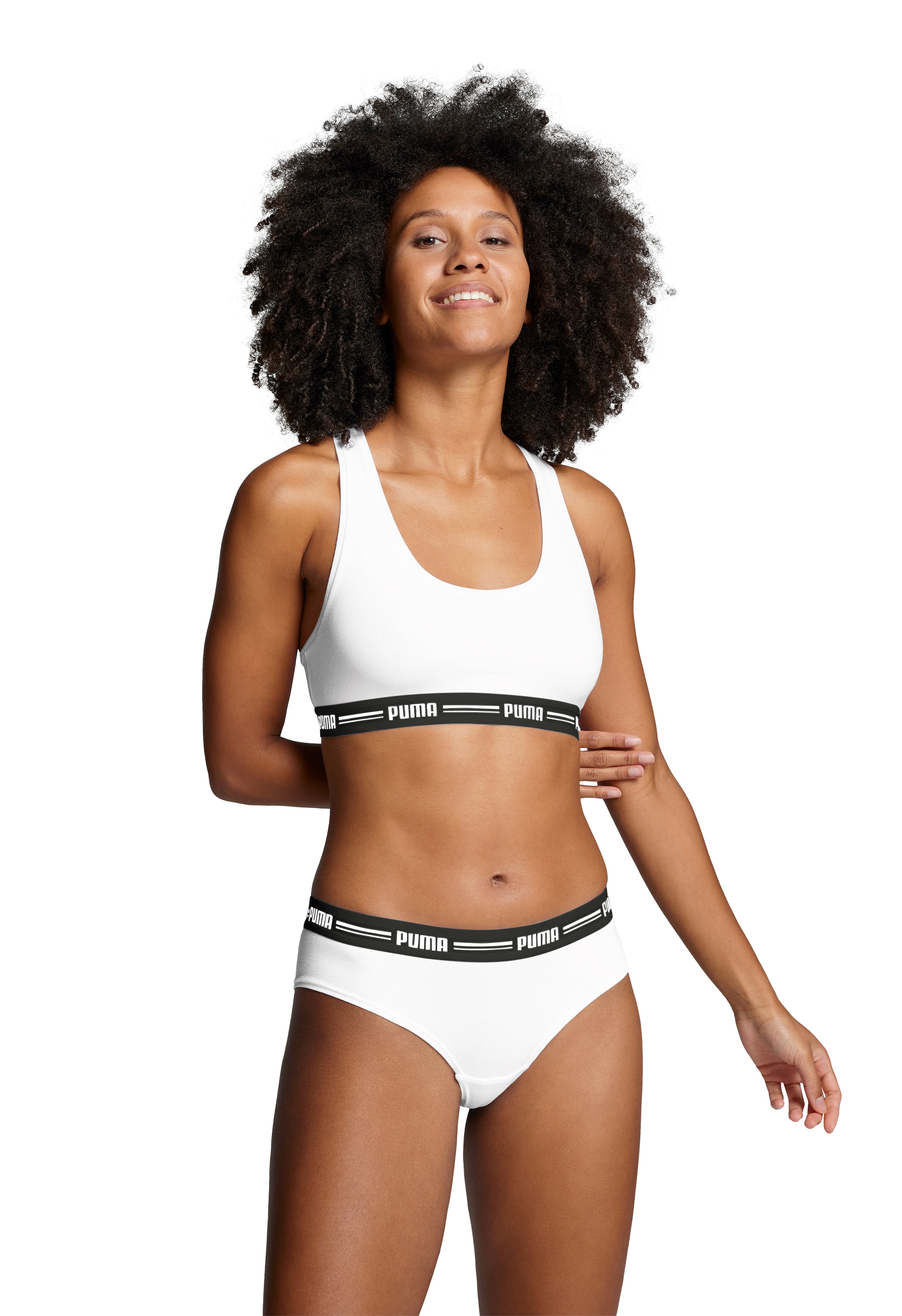 PUMA Sport-Bustier "PUMA WOMEN RACER BACK TOP 1P HANG", mit markantem Logob günstig online kaufen