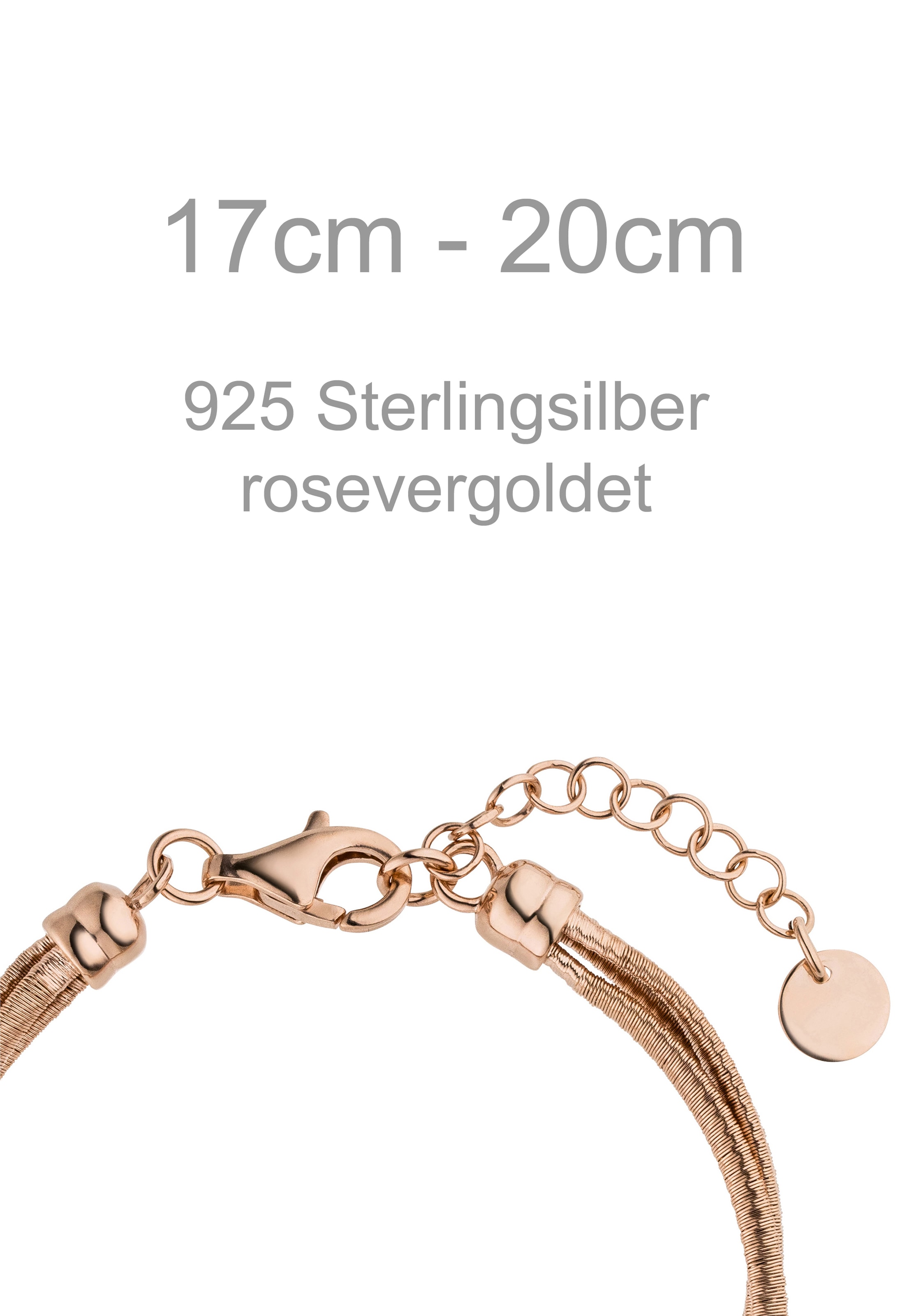 JOBO Armband »Layering« 925 Silber matt 20 cm