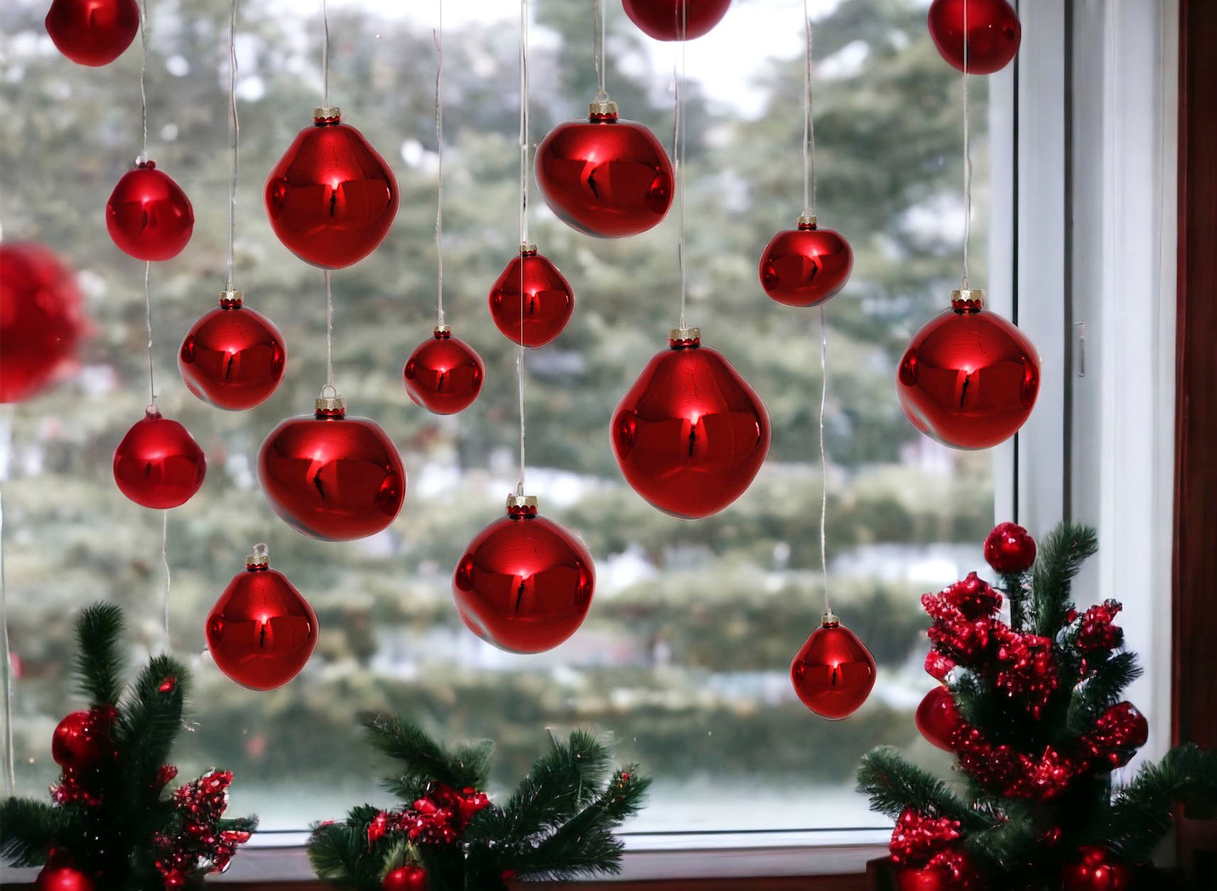 Leonique Weihnachtsbaumkugel »Birdelle glänzend, Weihnachtsdeko, Christbaumschmuck, Christbaumkugeln«, (Set, 3 St.), Baumkugeln in organischer Form, Ø 10 cm, organische Kugeln aus Glas