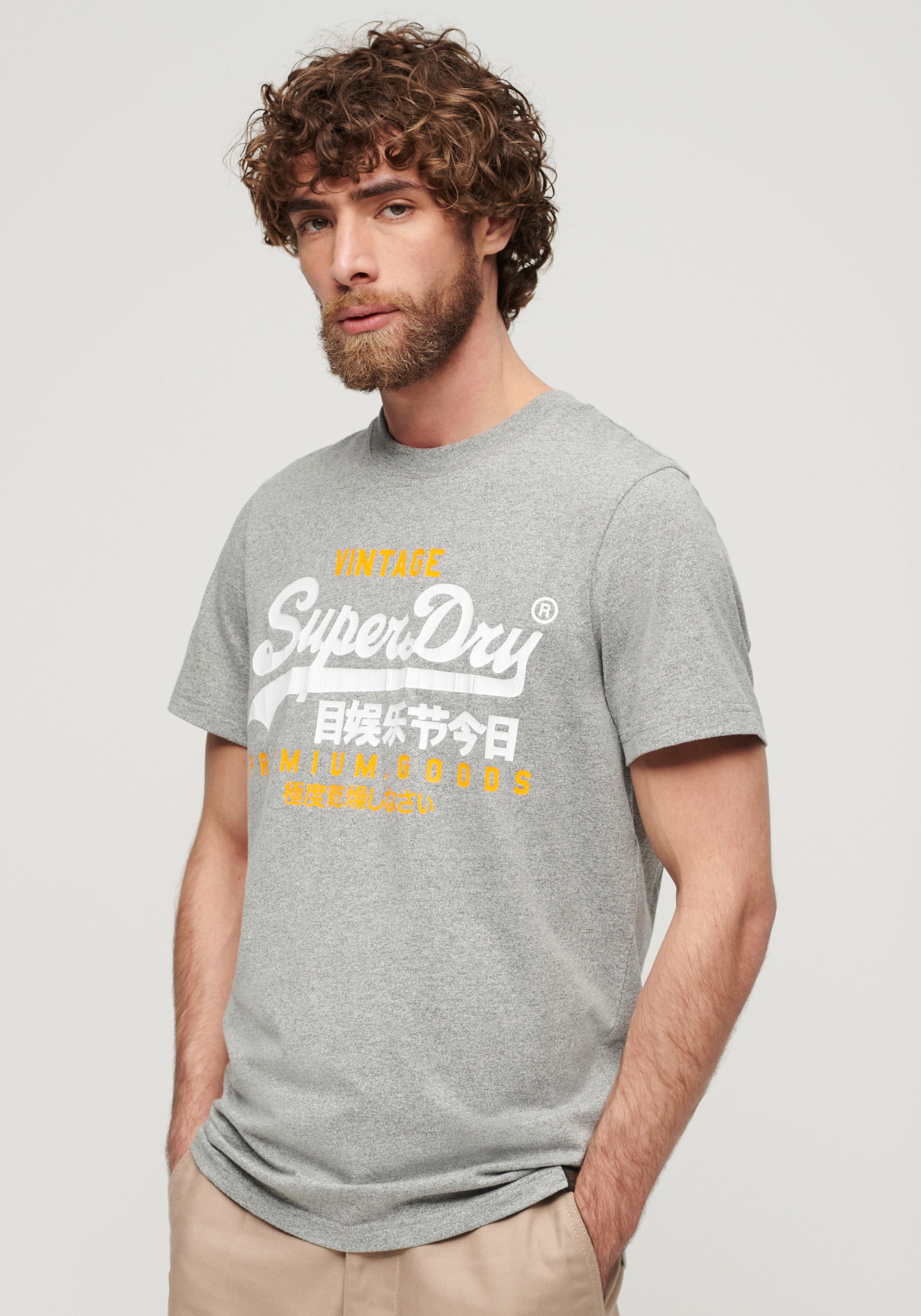 Superdry Print-Shirt "SD-VL DUO TEE", Mit Cracked Print