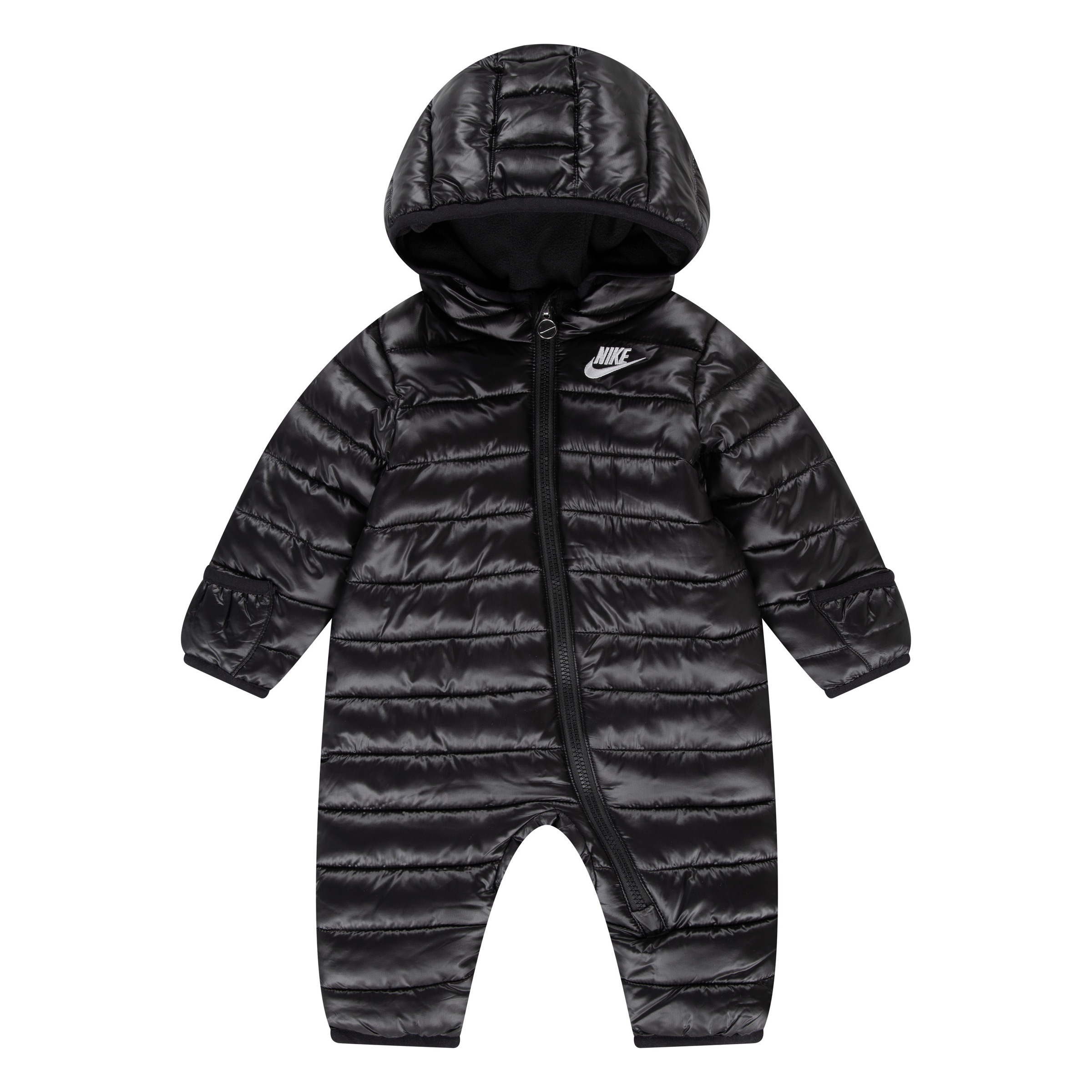 NIKE SPORTSWEAR Mädchen Schneeoverall "NKN NIKE SOLID BABY SNOWSUIT"schwarz, Gr. 68, Obermaterial: 100% Polyester, Overalls, für Babys
