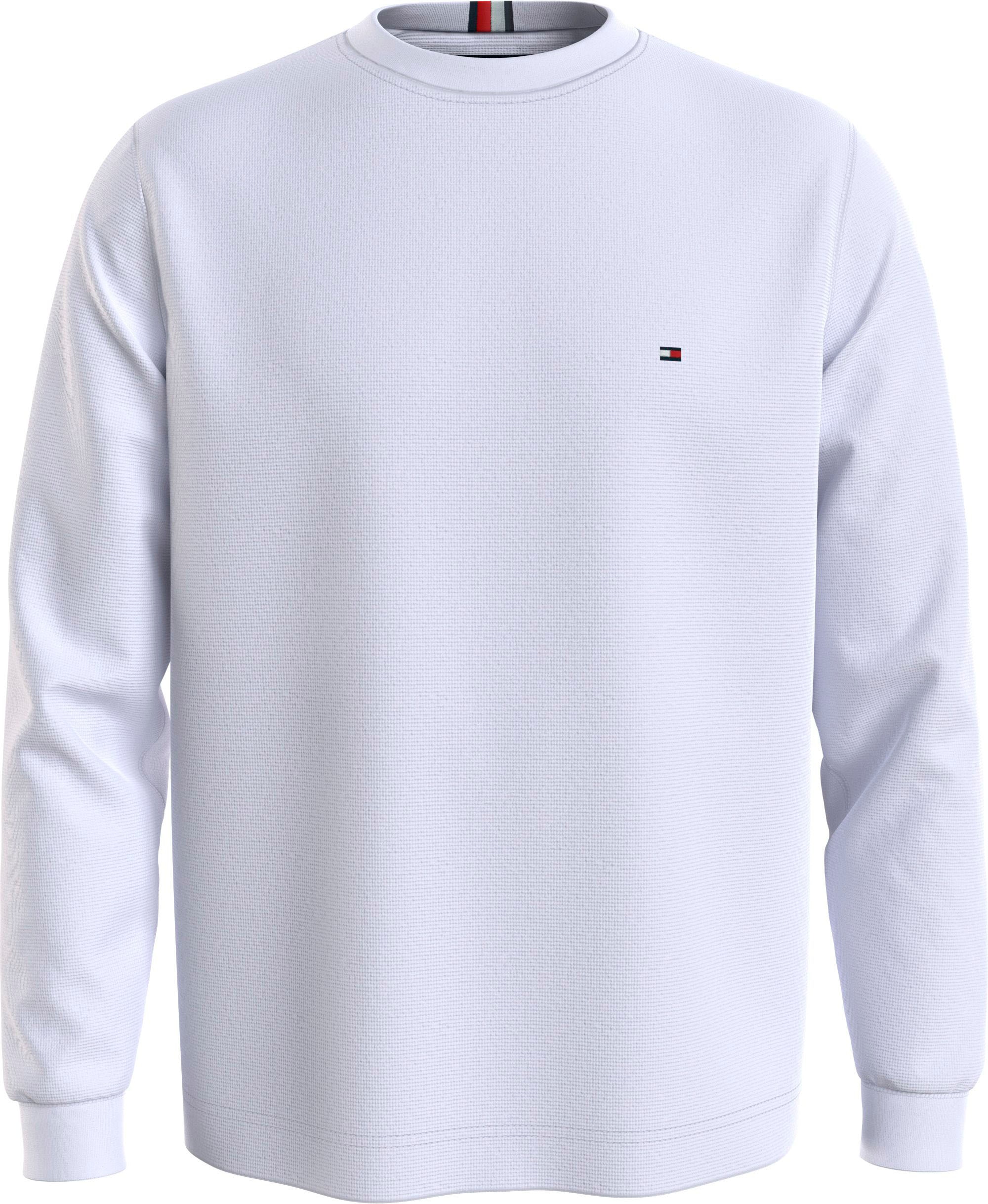 Tommy Hilfiger Rundhalspullover "TEXTURED LS TEE" mit Rundhalsausschnitt