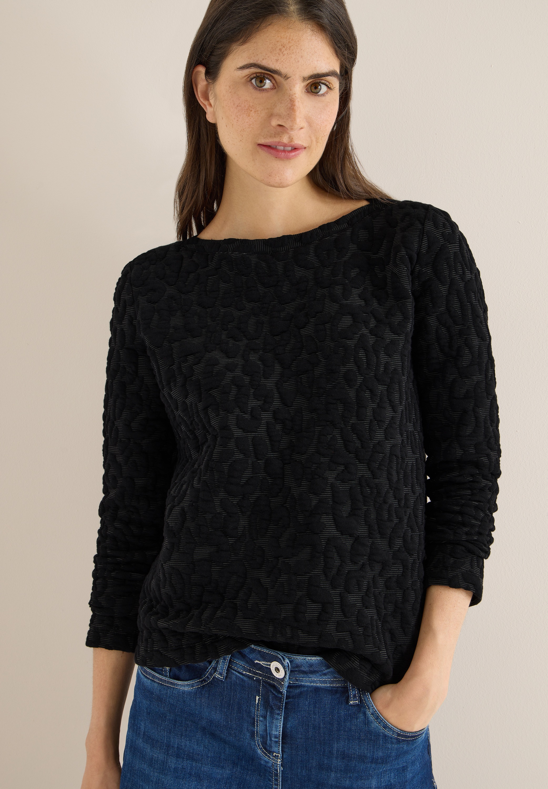 Cecil Langarmshirt mit Leoprint
