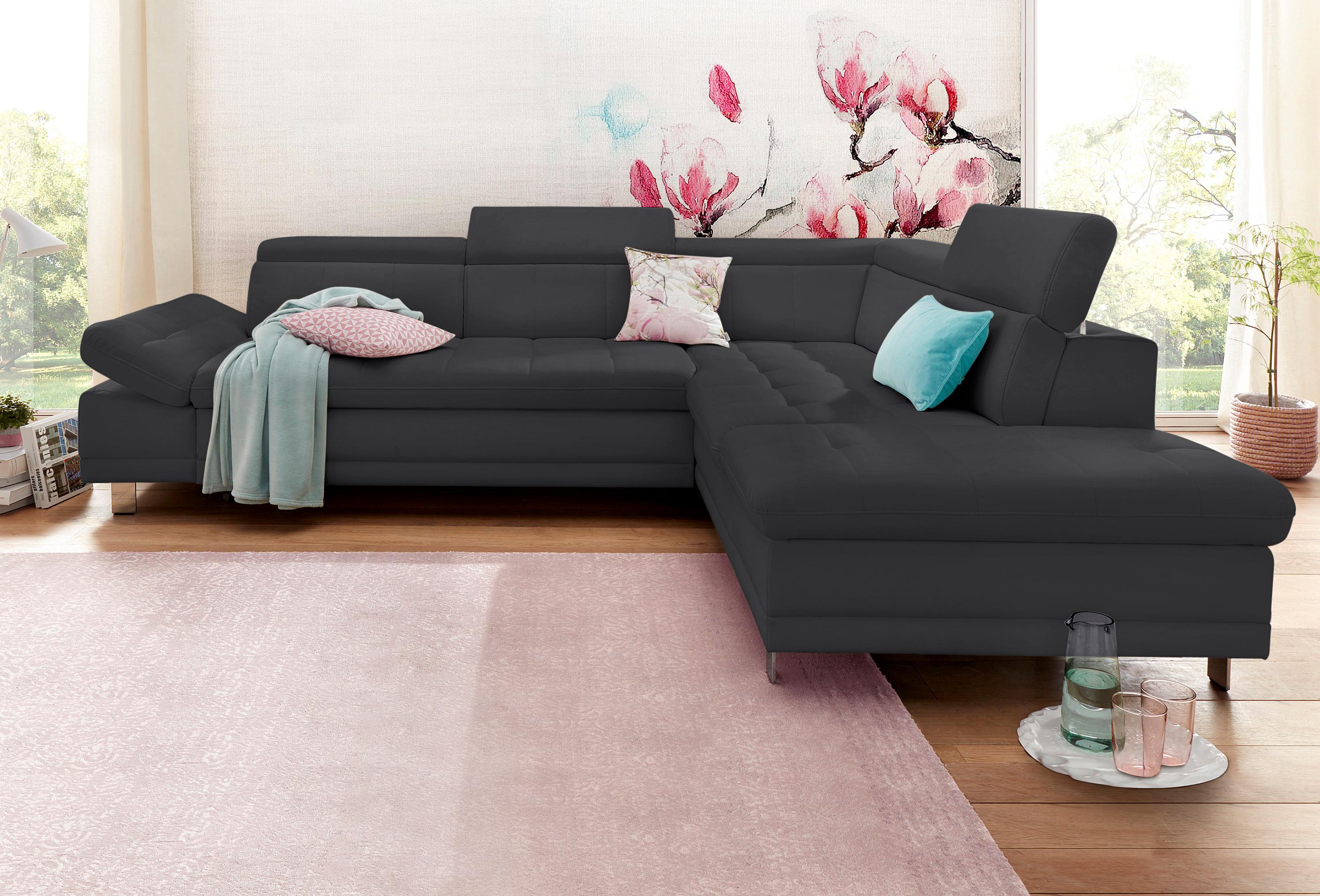 sit&more Ecksofa "Limit L-Form" wahlweise mit Schlaffunktion und Bettkasten
