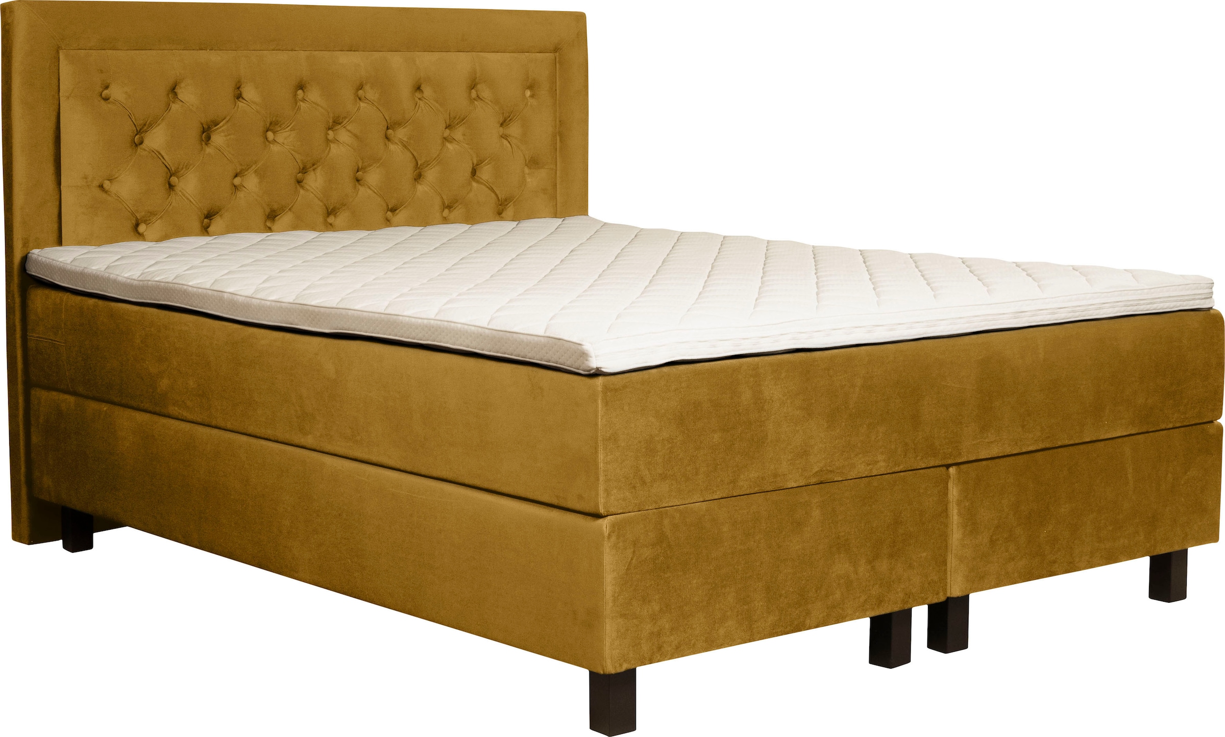 Leonique Boxspringbett »Jeanne«, inkl. Topper mit Taschen-Federkernmatratze