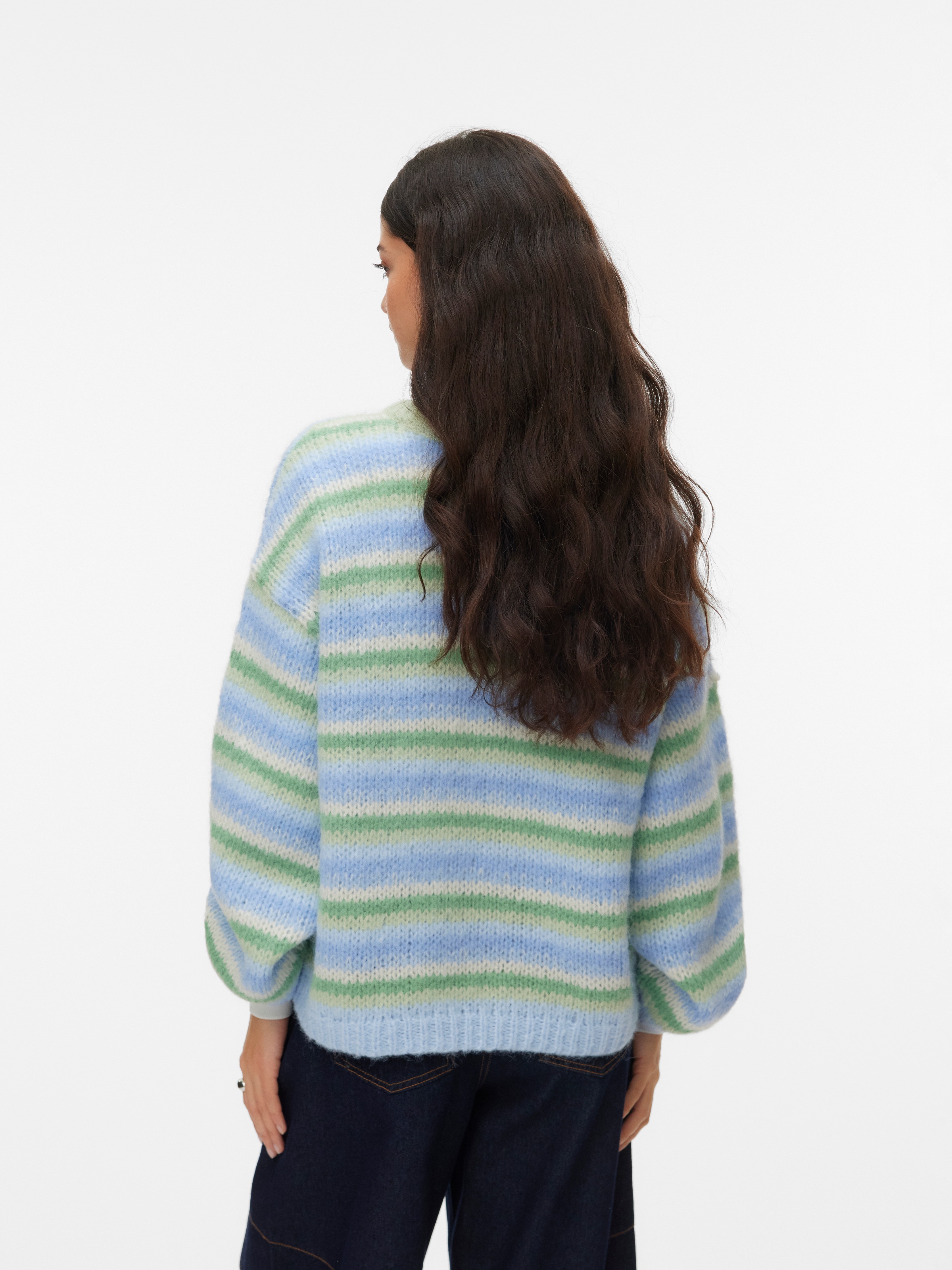 Vero Moda Strickpullover "VMMAYBE STRIPE LS O-NECK PULLOVER NOOS" Kunstfase günstig online kaufen