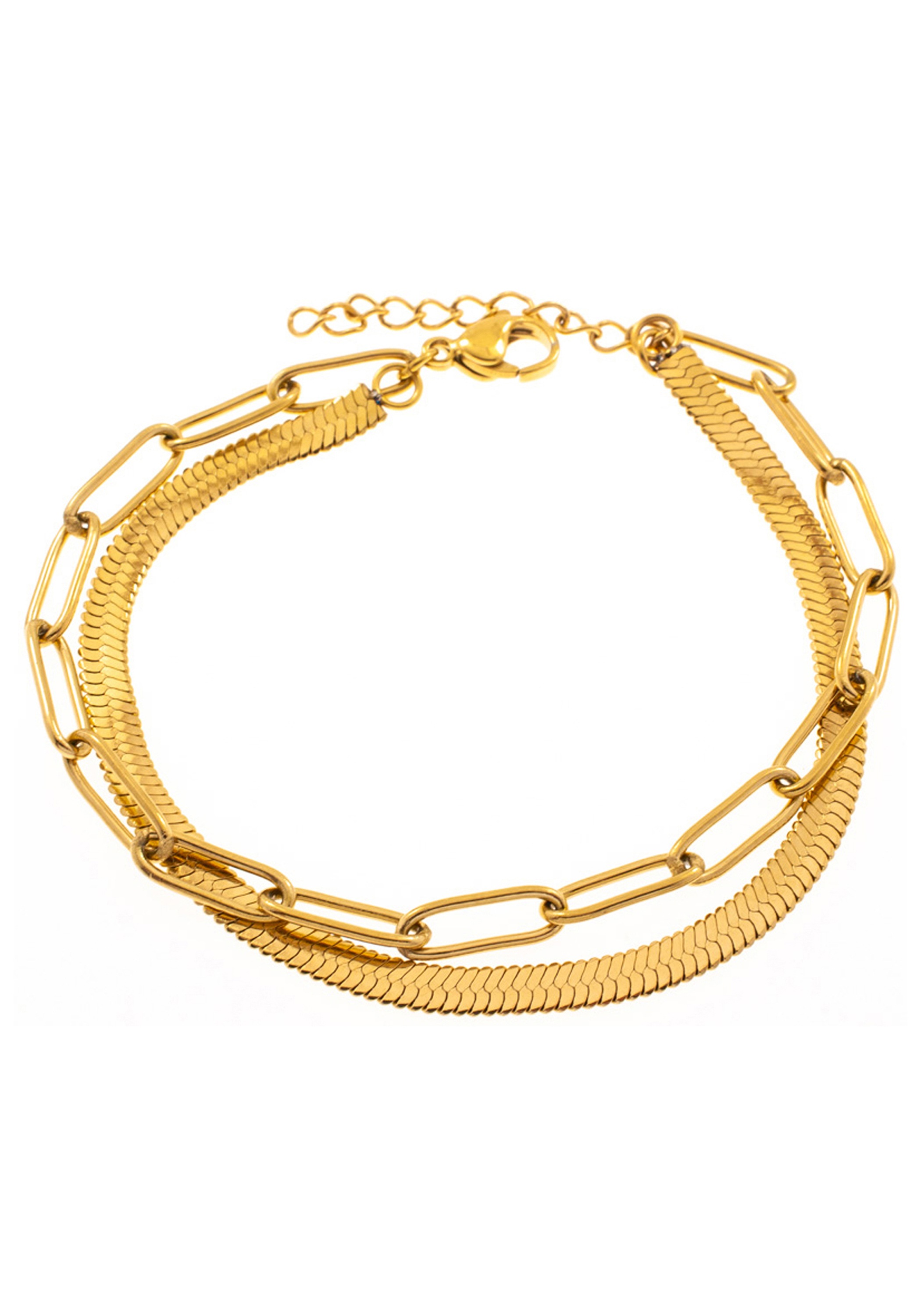 JOBO Armband, aus Edelstahl goldfarben beschichtet 20 cm