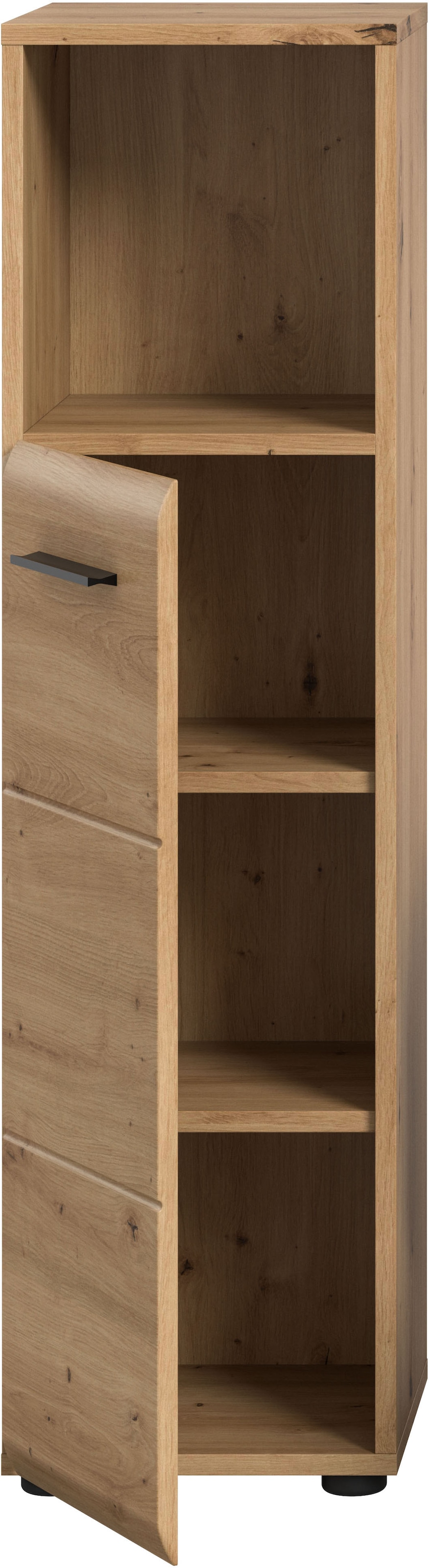 INOSIGN Stauraumschrank »FLORENZ, TOPSELLER!, Höhe 110 cm, 1 Tür, 2 Fachböden, 1 offenes Fach«, (1 St.), Florenz, Midischrank, 110 cm hoch, Artisan Oak NB, 4 Fächer