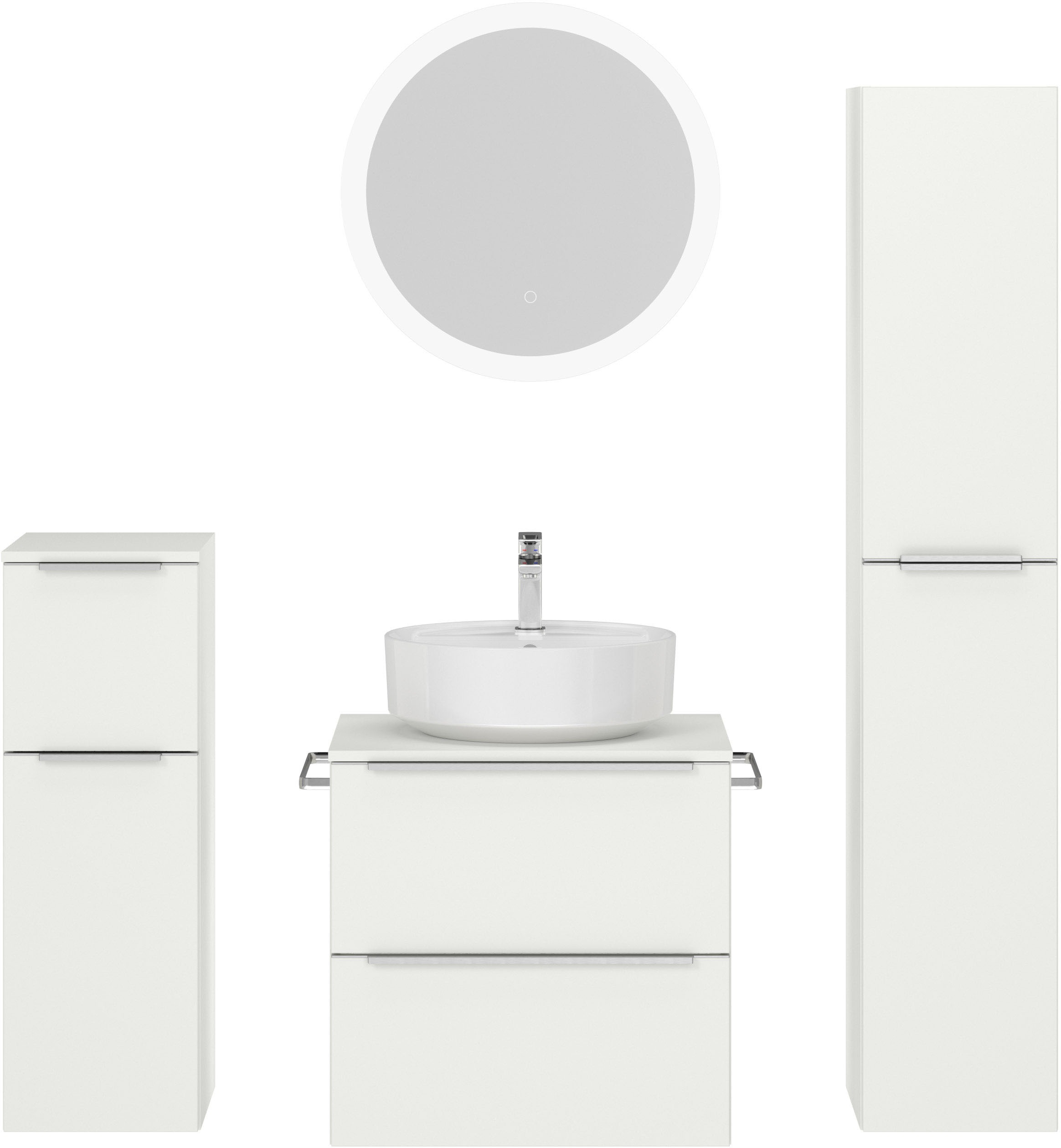 nobilia® Badmöbel-Set »Alvene« vormontiert, mit Soft-Close, 4 Stk. tlg.