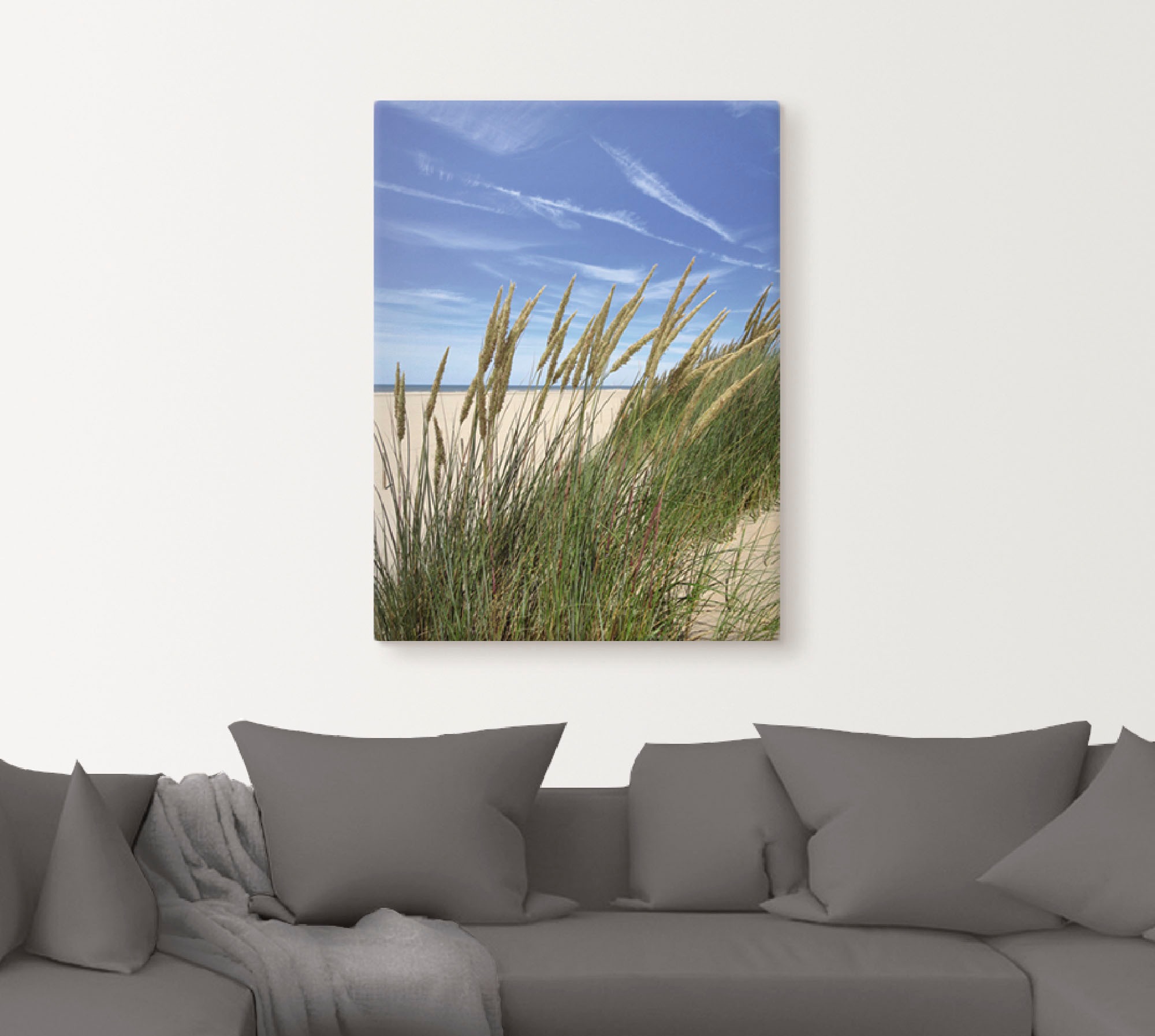 Artland Wandbild »Blühendes Strandgras«, Strand, (1 St.), als Leinwandbild, Wandaufkleber in verschied. Größen