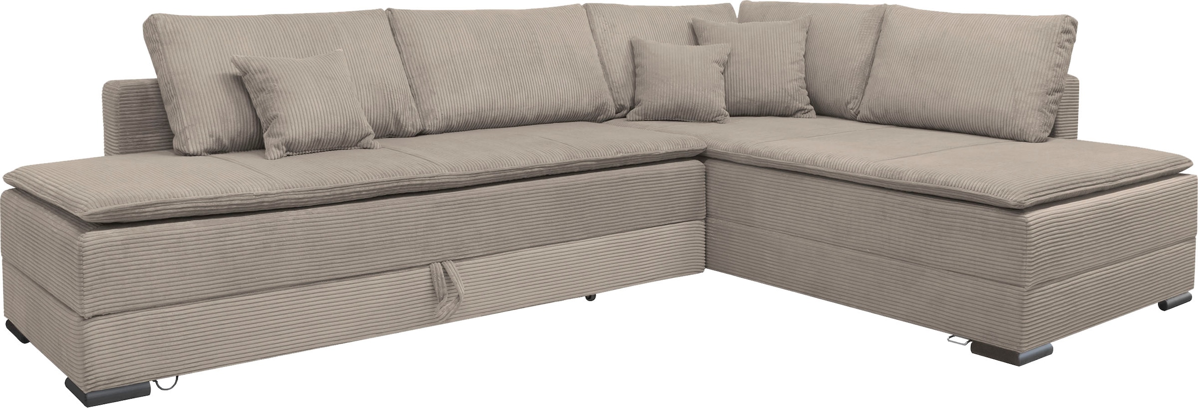 INOSIGN Ecksofa, inklusive Bettfunktion und Bettkasten