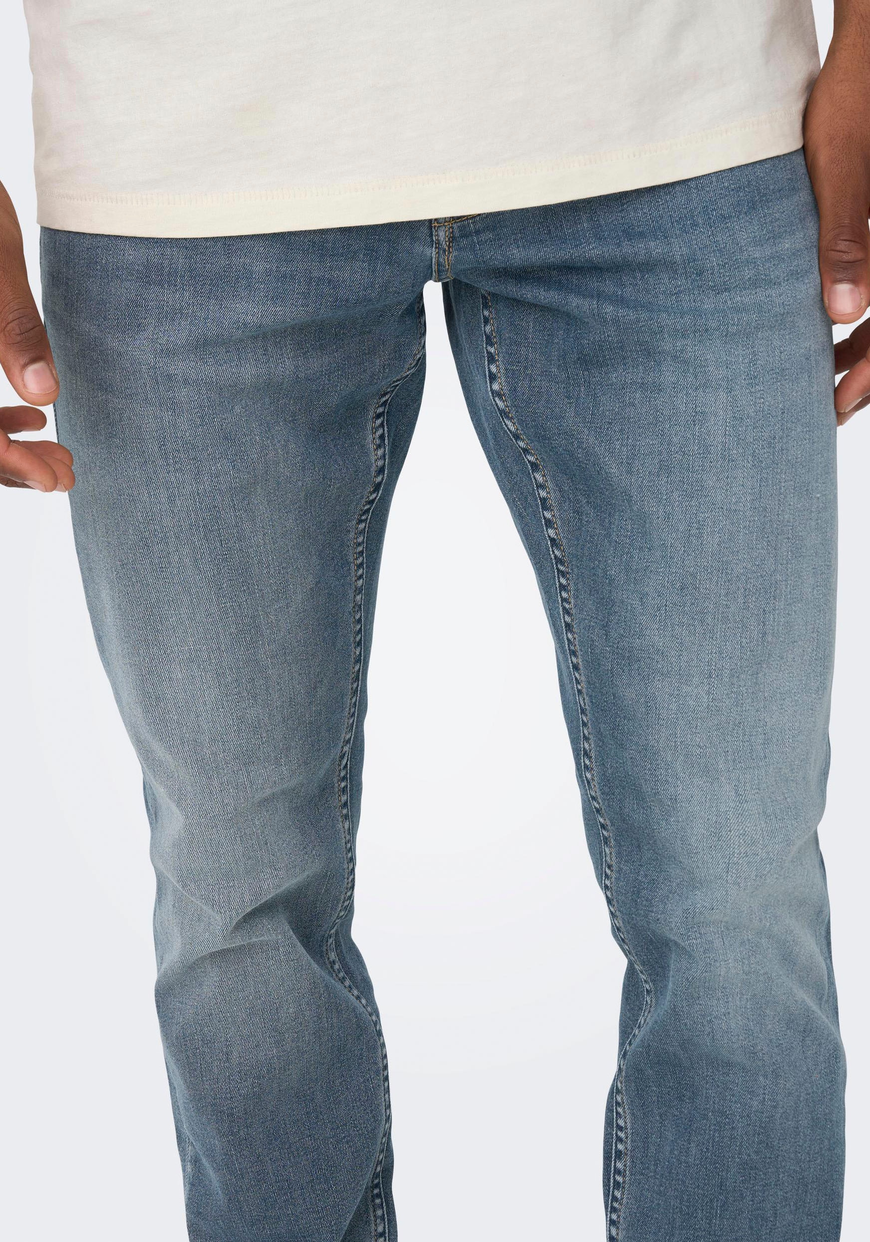 ONLY & SONS Slim-fit-Jeans »OS ONSLOOM SLIM BLUE GREY 40«, mit Destroyed Effekt