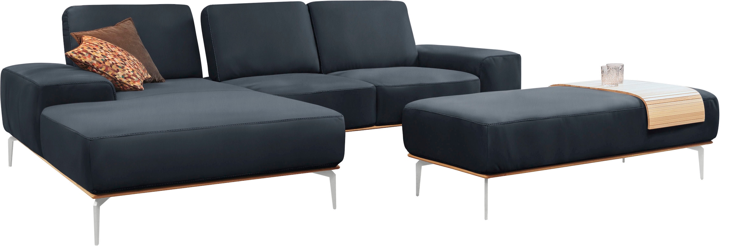 W.SCHILLIG Ecksofa "run, Designsofa mit tollem Sitzkomfort, L-Form" mit ele günstig online kaufen