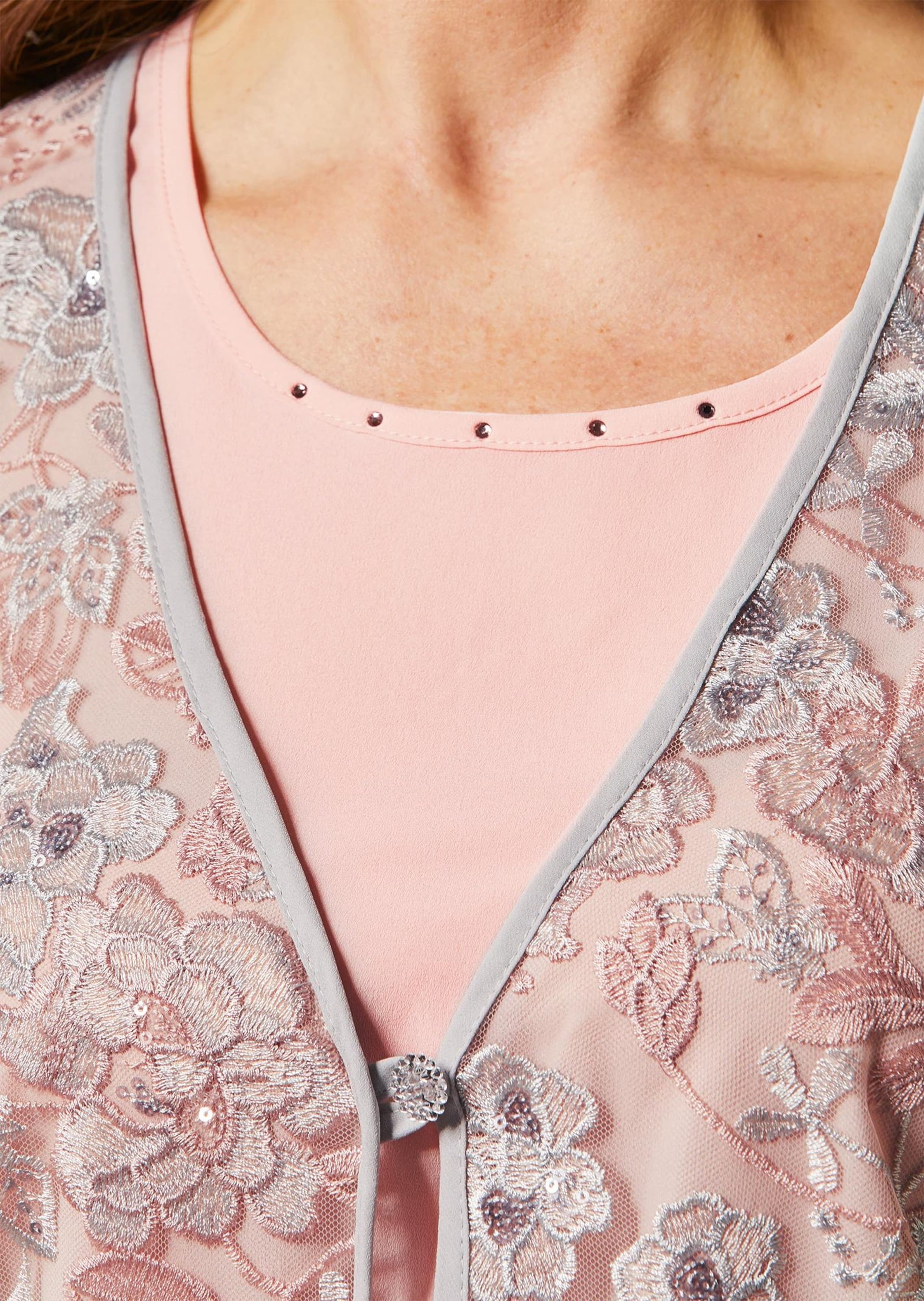 GOLDNER Klassische Bluse »Blusen-Set Aufwendig besticktes Blusen-Set«