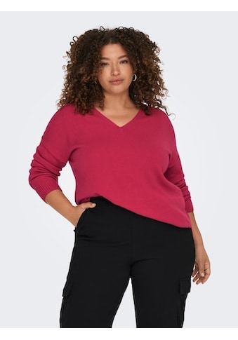 ONLY CARMAKOMA V-Ausschnitt-Pullover »CARMARGARETA LS...