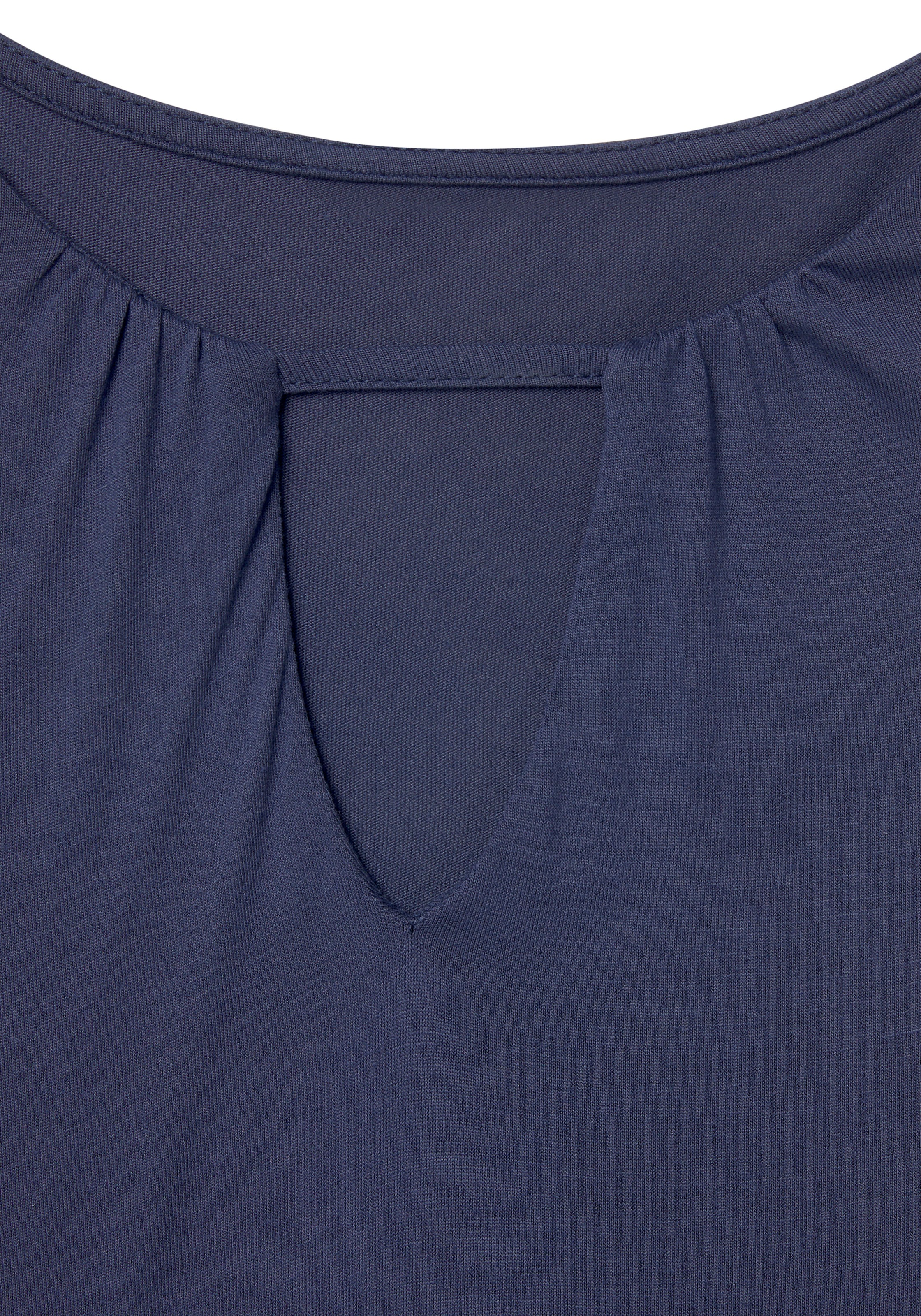 Vivance Kurzarmshirt, mit Cut-out, figurbetontes T-Shirt aus weicher Viskoseware