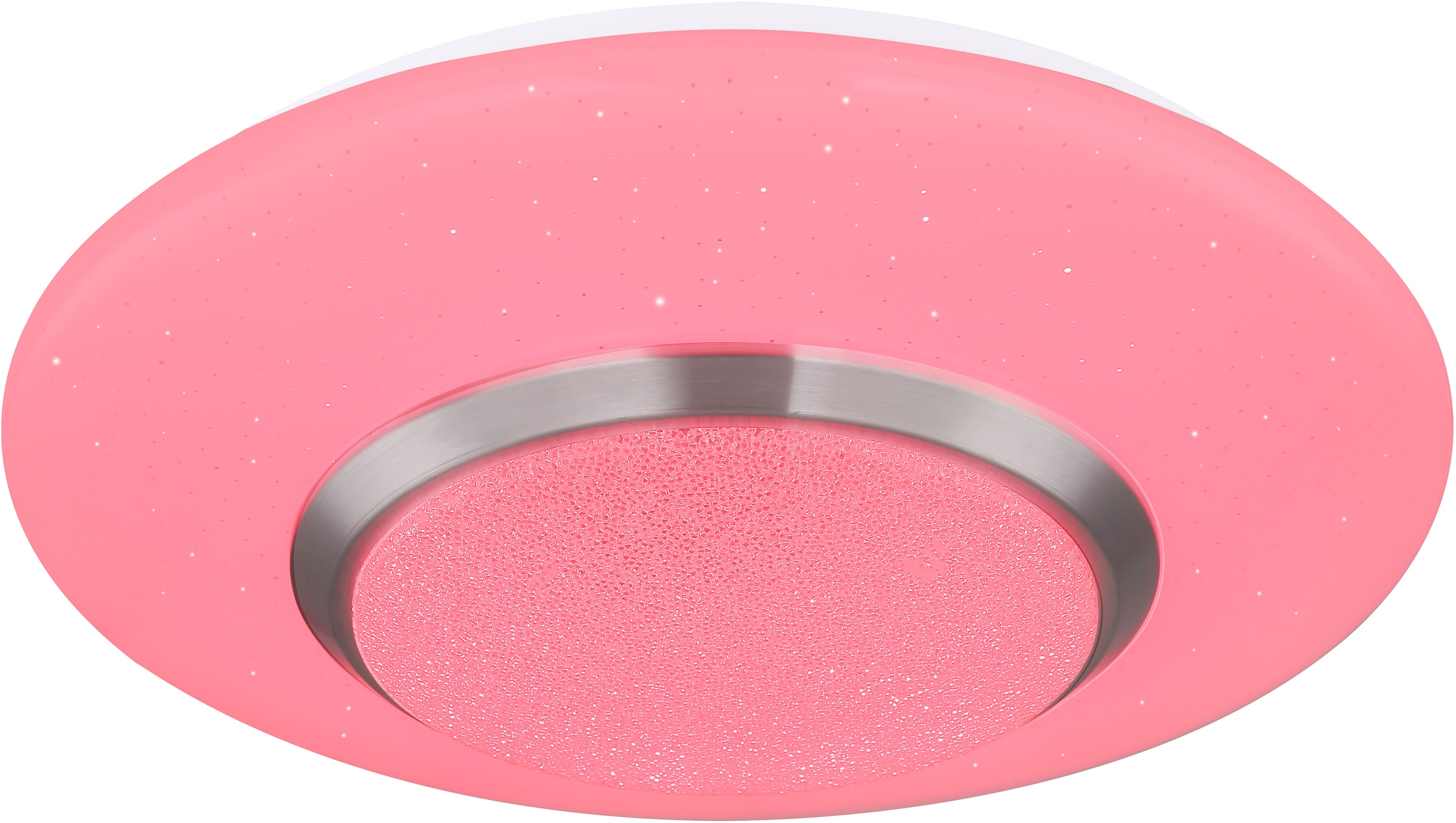 GLOBO LIGHTING LED Deckenleuchte »CANDIDA«, Leuchtmittel LED-Modul | LED fest integriert, Deckenlampe/rund/Wohnzimmer/Schlafzimmer/rot-blau-grün
