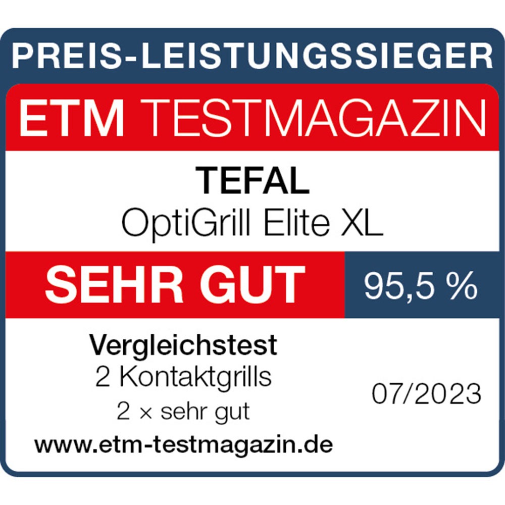 Tefal Kontaktgrill "OptiGrill Elite XL, spülmaschinengeeignete Platten", 22 günstig online kaufen