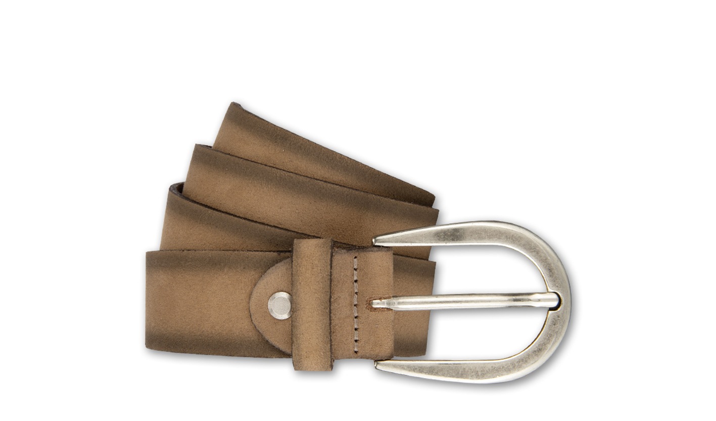 Ledergürtel BERND GÖTZ "Ledergürtel mit dekorativer, flächiger Designschließe", Damen, Gr. 80, camel, Rindsleder, Gürtel Ledergürtel