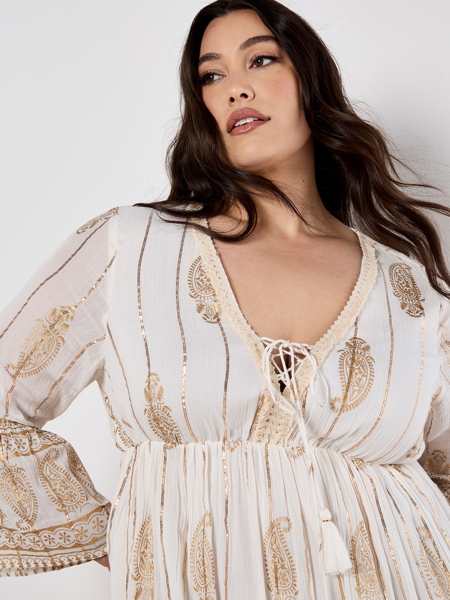 Apricot Minikleid »Paisleymuster Minikleid« im Boho-Style