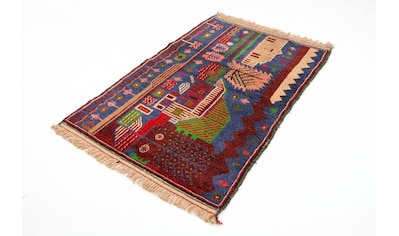 Wollteppich »Belutsch Teppich handgeknüpft mehrfarbig«, rechteckig, handgeknüpft