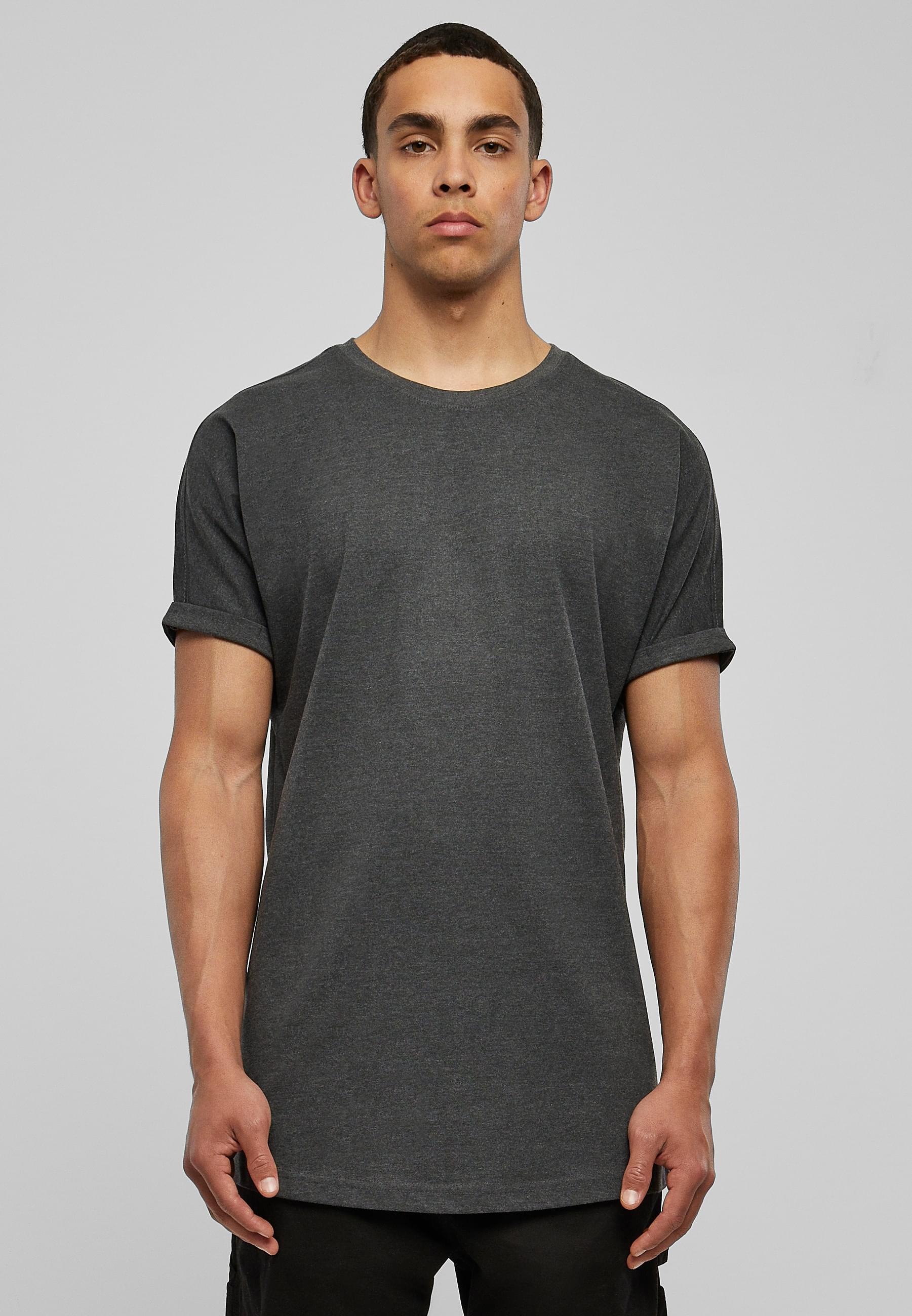 URBAN CLASSICS T-Shirt »Urban Classics Herren Long Shaped Turnup Tee«, (1 tlg.)