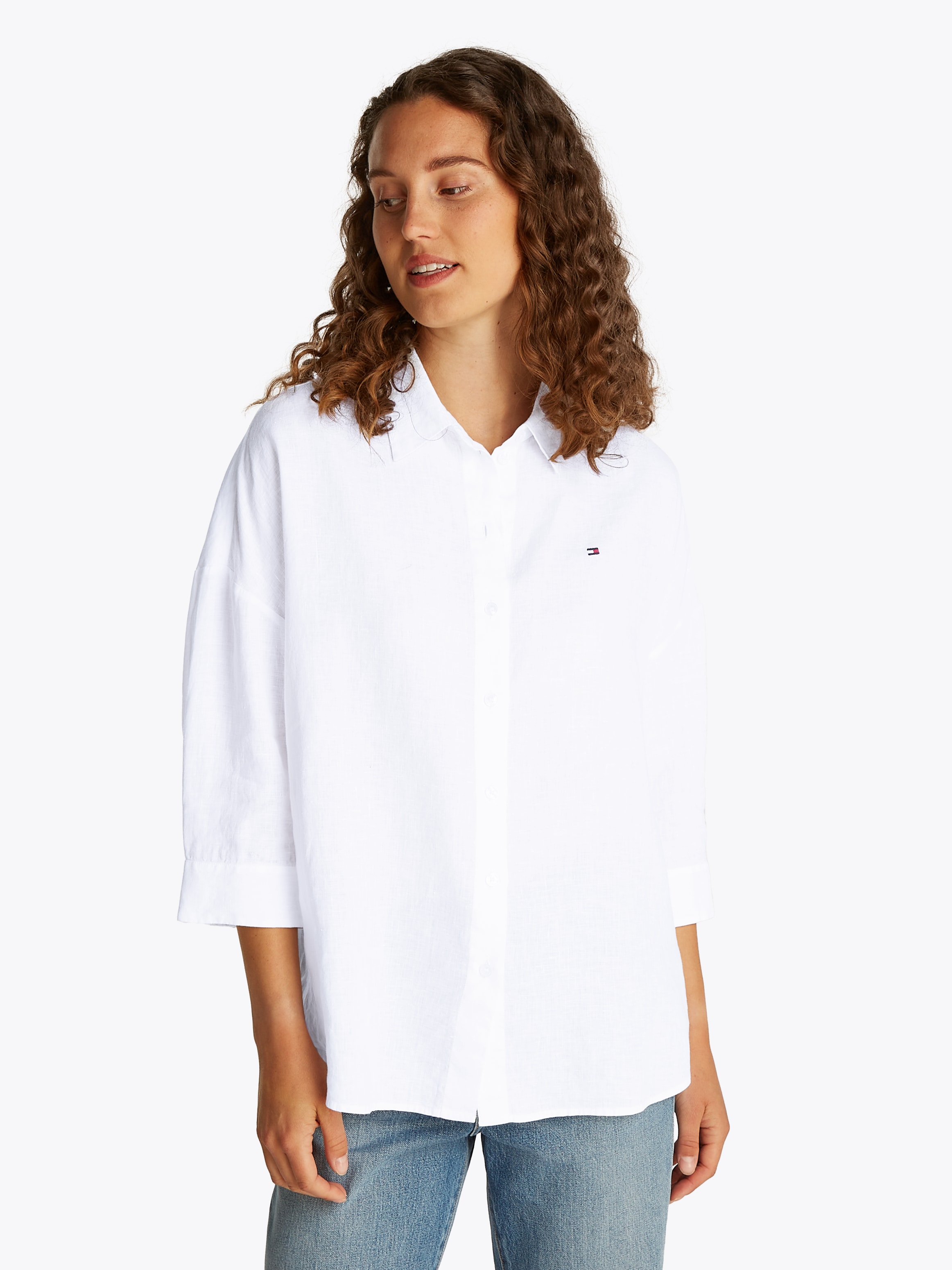 TOMMY HILFIGER 3/4-Arm-Shirt »ESS LINEN LOOSE 3-4 SLE...