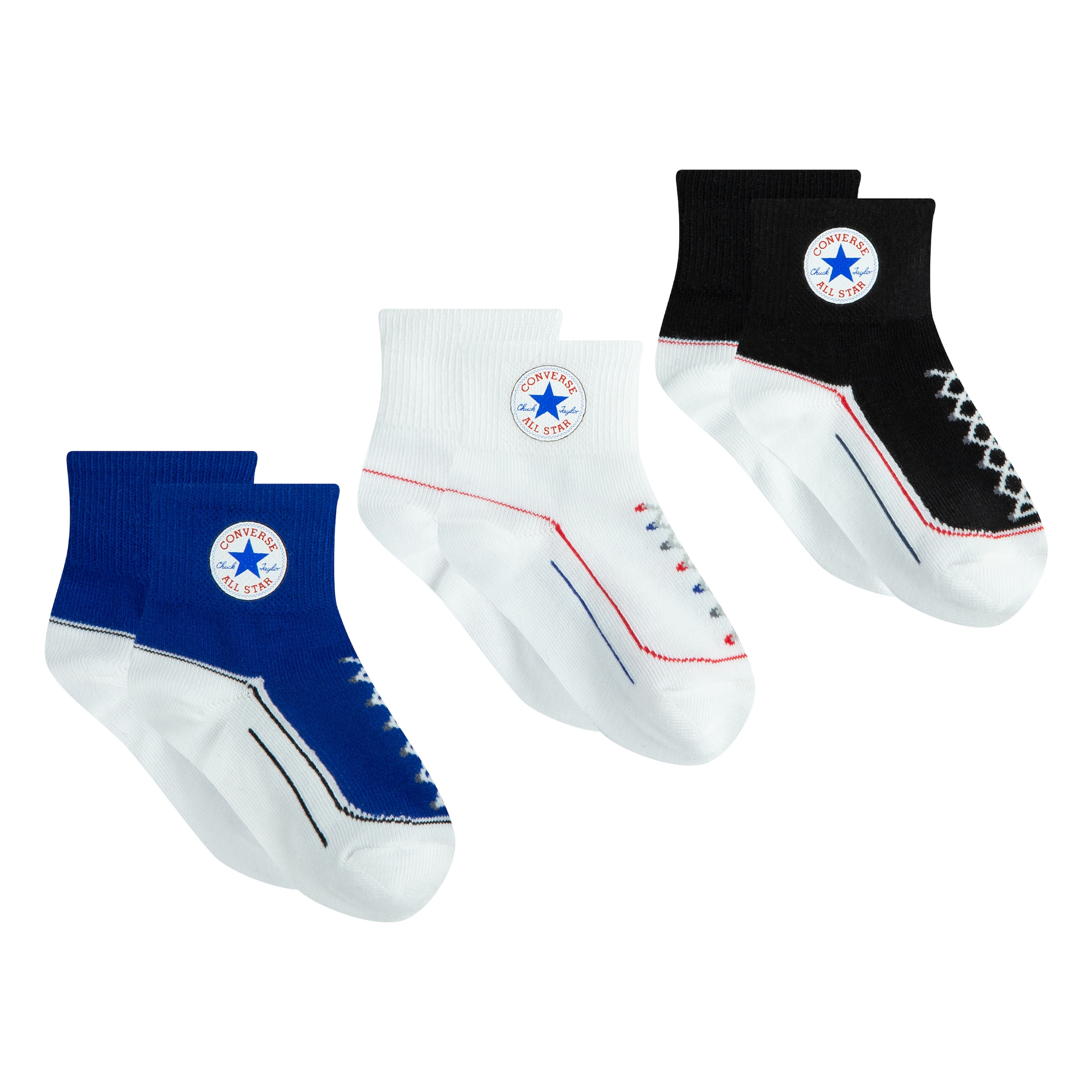Converse Socken »CHN INFANT STRIATED QTR 3PK« für Babys geeignet, Mehrpack mit 3 Paar Socken