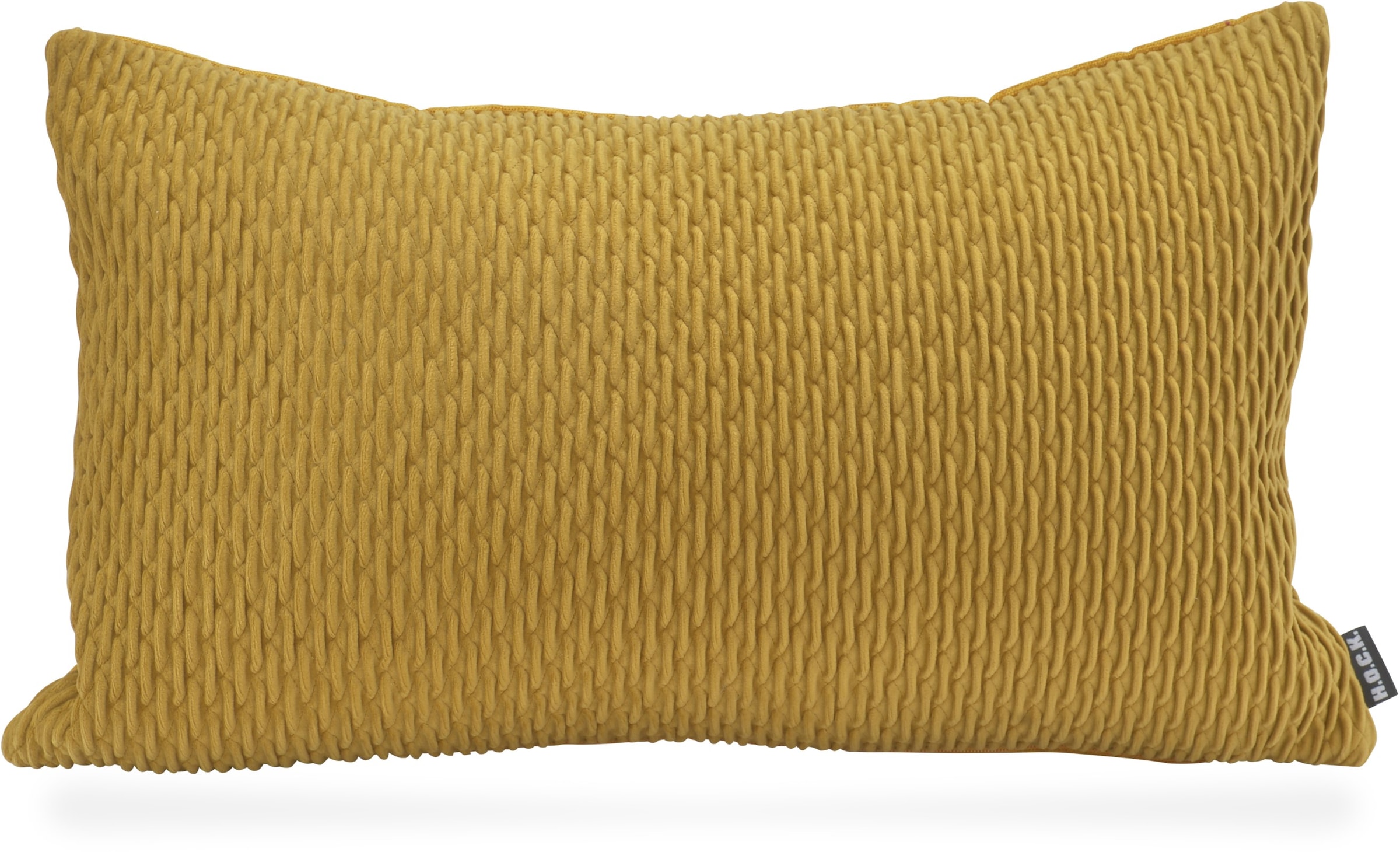 "Dekokissen H.O.C.K. ""H.O.C.K. Liya"", gelb (lime citronella, unifarben), B:30cm H:10cm L:50cm, Polyester, Dekokissen_Sitzkissen_Kissenhüllen"