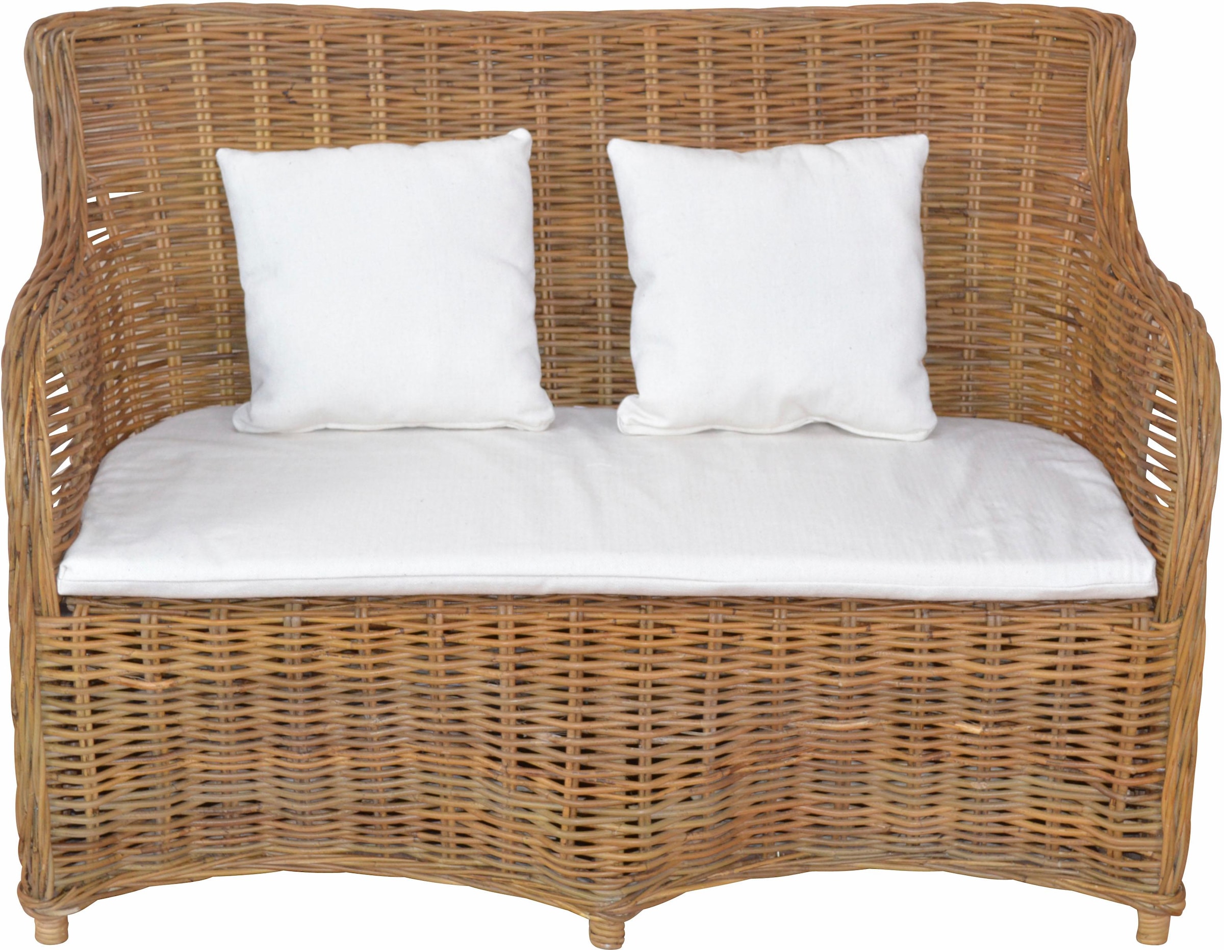 | sechs handgeflochtenem AND Füßen MORE HOFMANN BAUR LIVING Kubu-Rattan bestellen Sofa, aus und