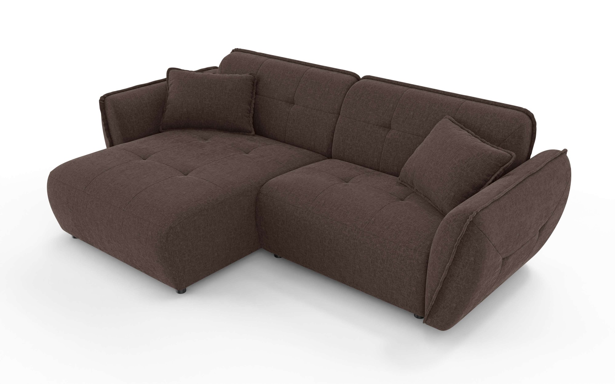 Home affaire Ecksofa "MIRELDA L-Form mit Steppungen, Recamiere rechts/links günstig online kaufen