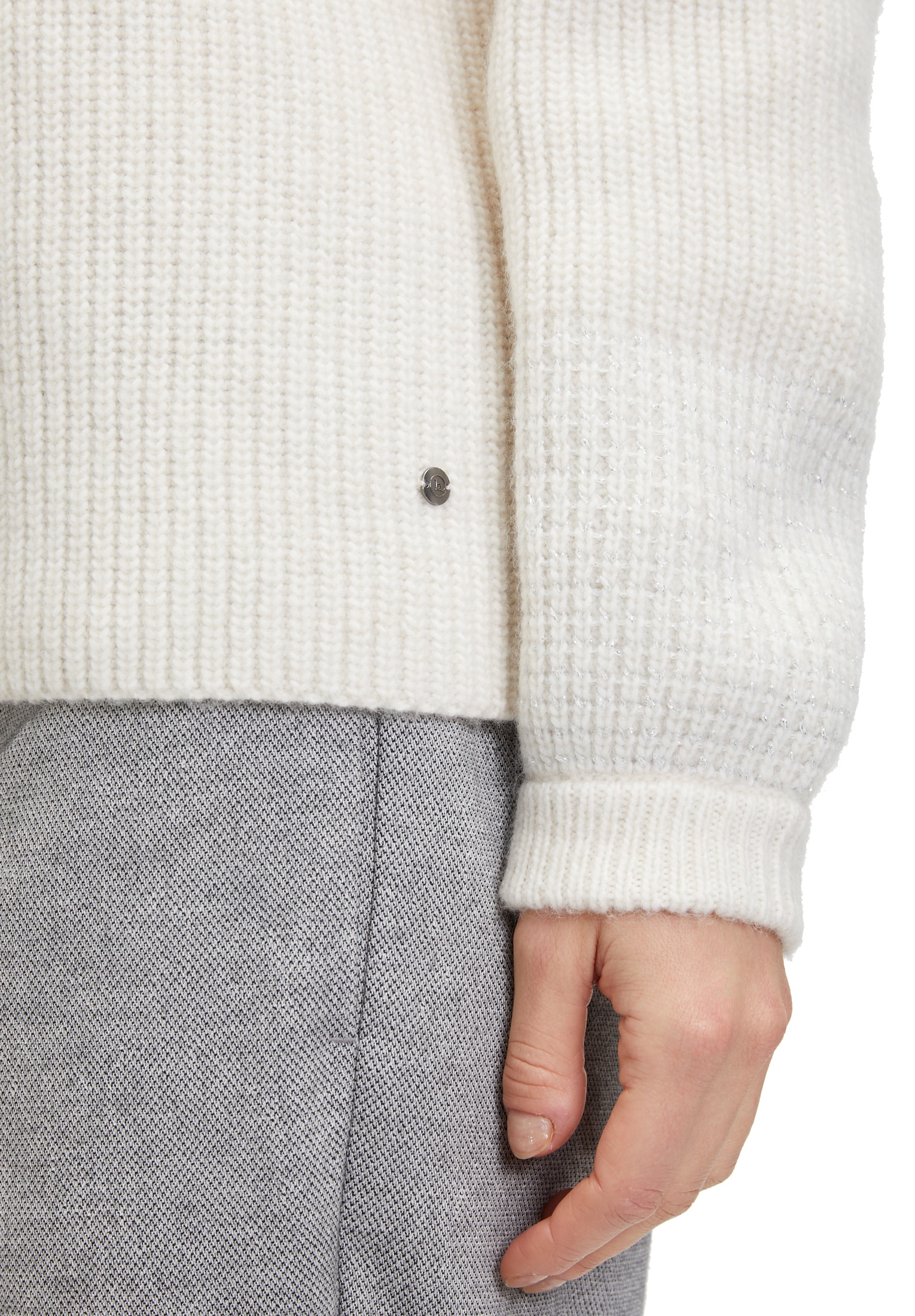 Betty&Co Strickpullover »Betty & Co Damen Strickpullover mit Schmuckkanten«, (1 tlg.), Struktur