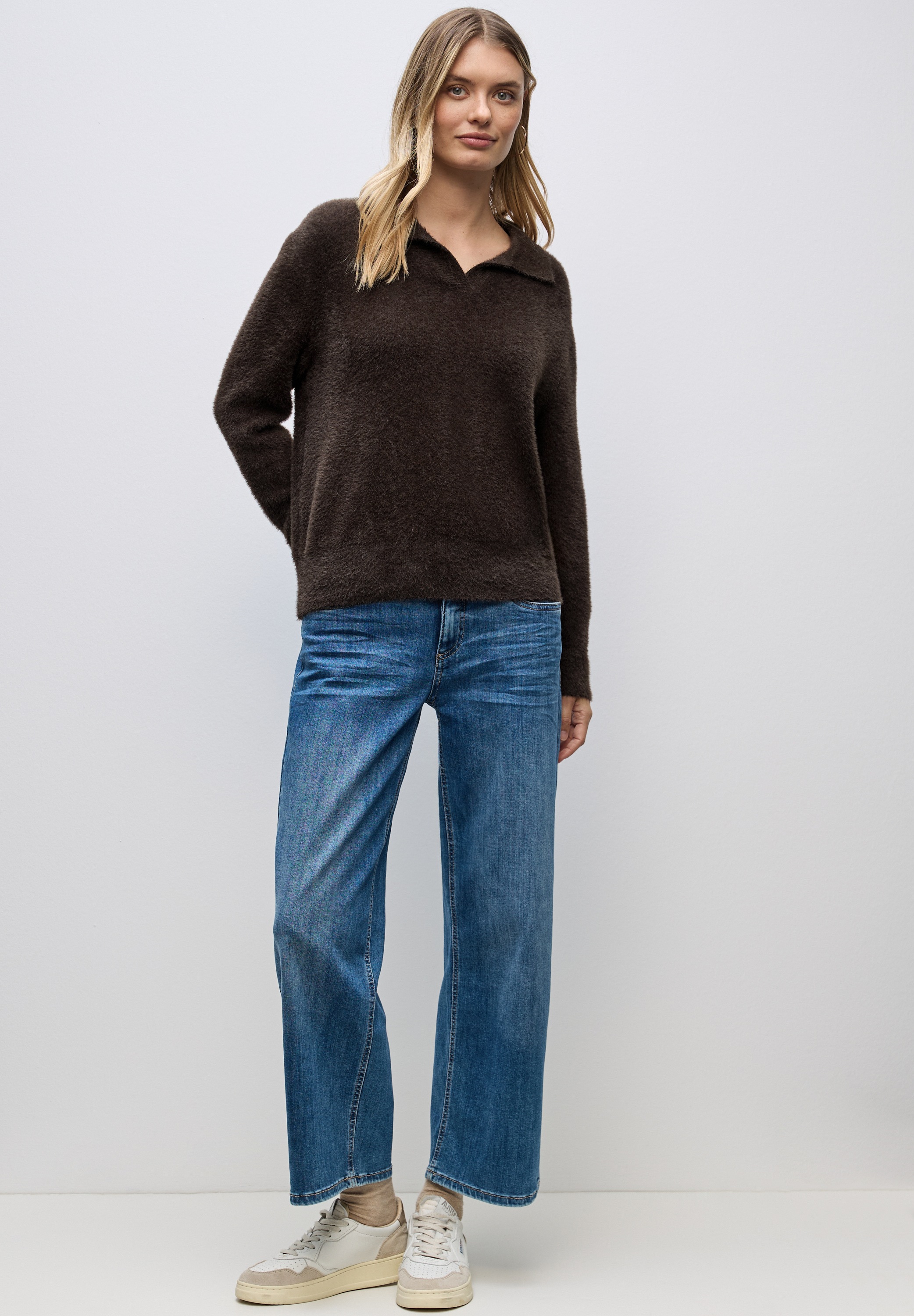 STREET ONE Strickpullover aus softem Materialmix