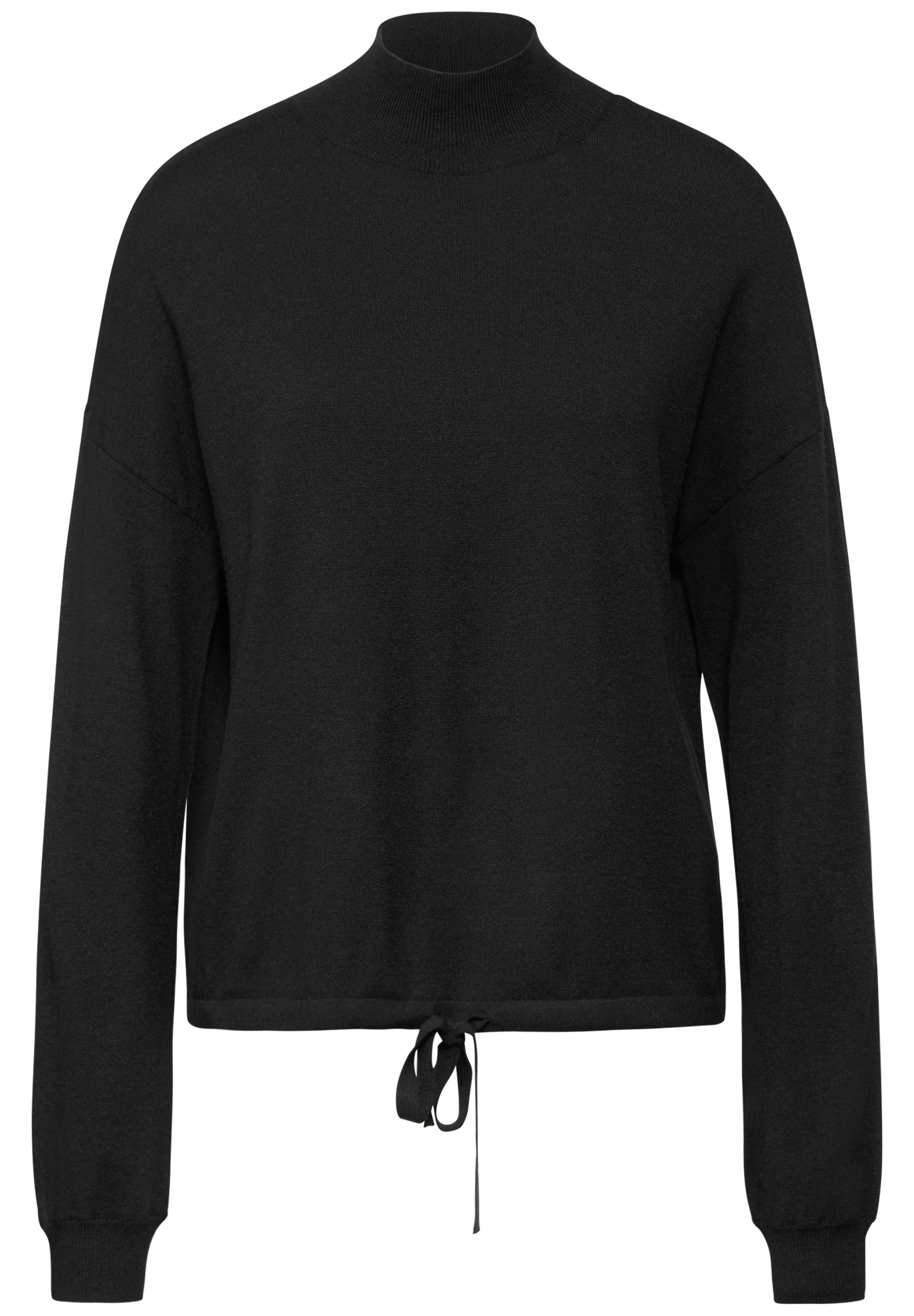 STREET ONE Stehkragenpullover, im angenehmen Materialmix