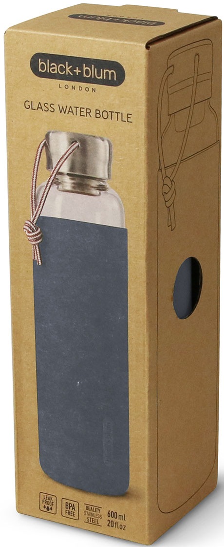 black+blum Trinkflasche, stylisch und auslaufsicher, 600 ml