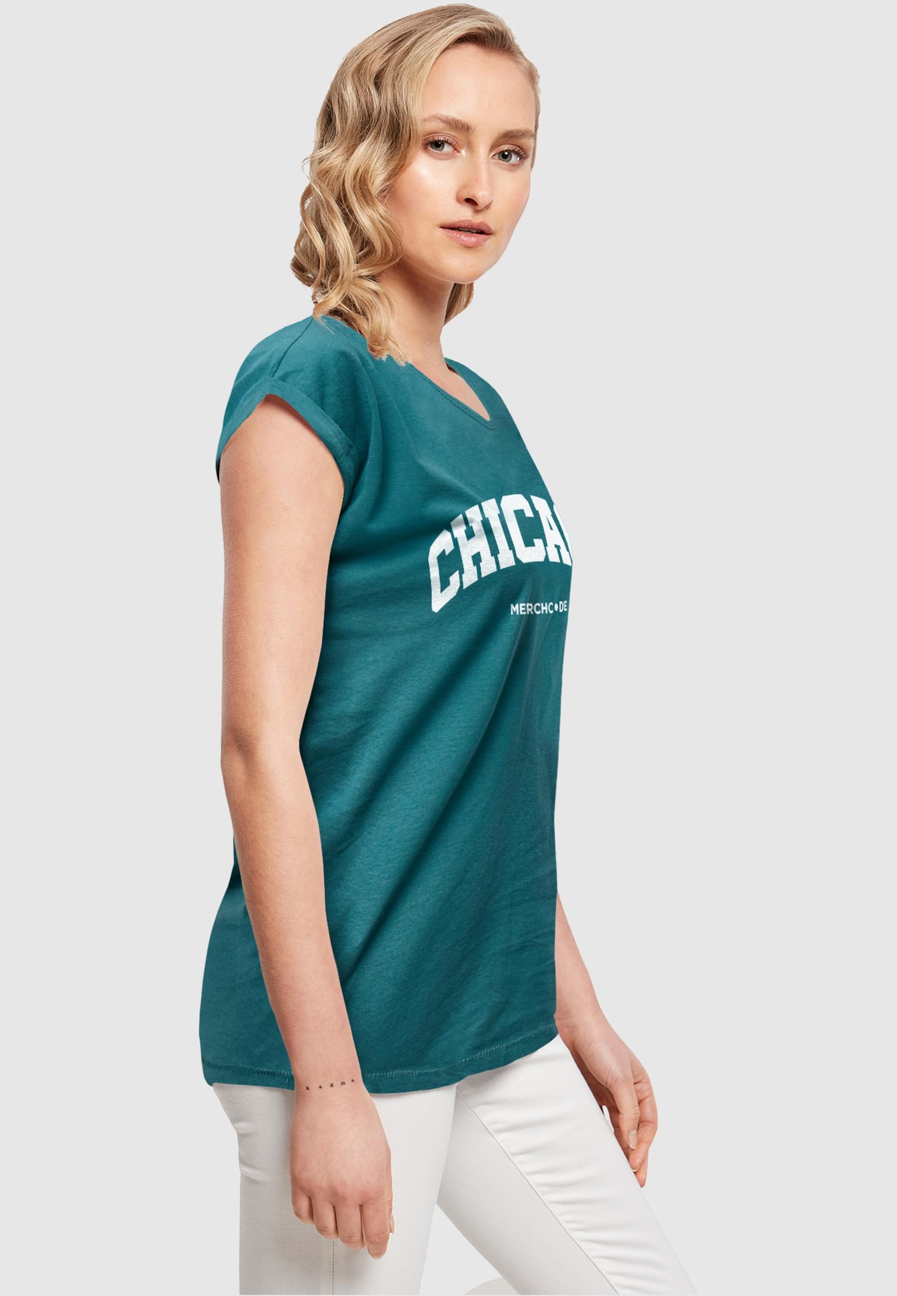 Merchcode T-Shirt »Merchcode Damen Ladies Chicago Wording - T-Shirt« 1 Stk. tlg.