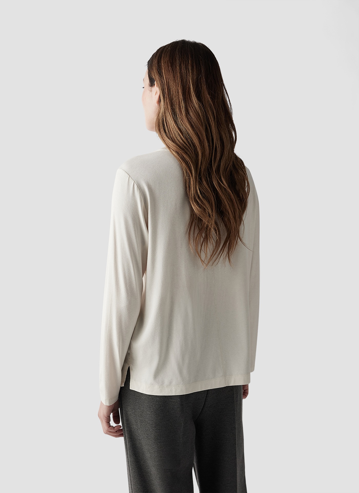 LeComte Print-Shirt »LeComte Elegantes Langarmshirt mit Strass-Details in Cremeweiß«