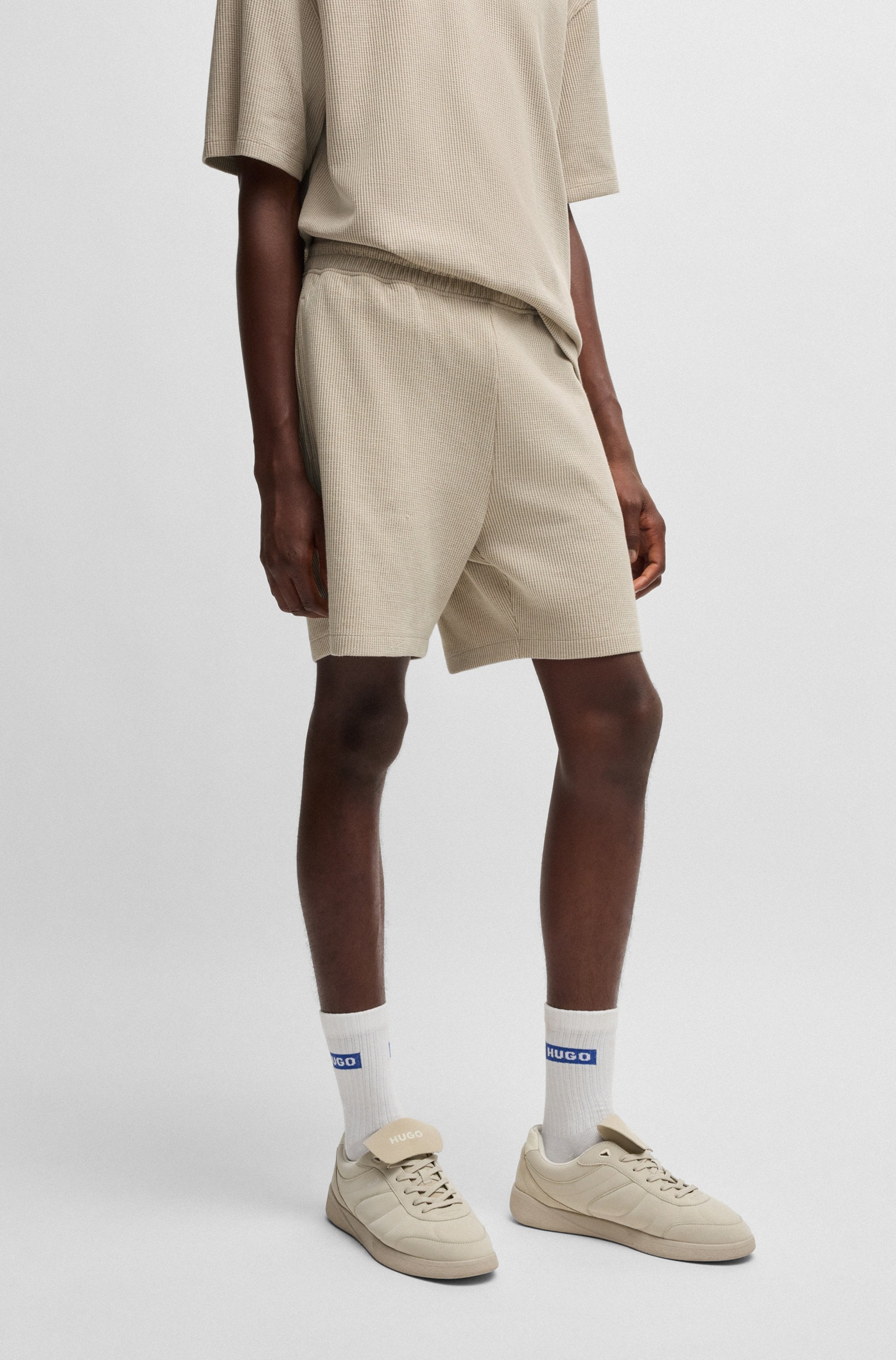 HUGO Blue Šortai »Nuwafflo« loose fit