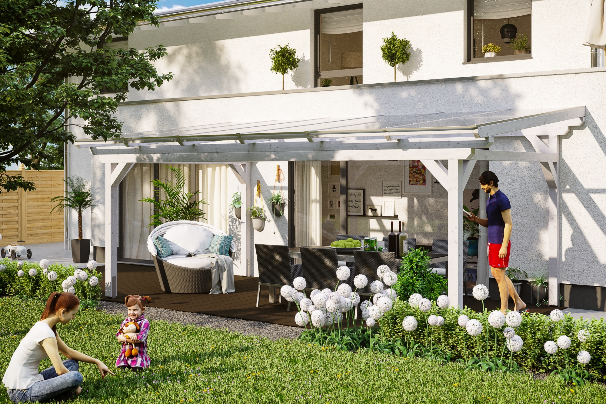 Skanholz Terrassendach »Sanremo«, Leimholz